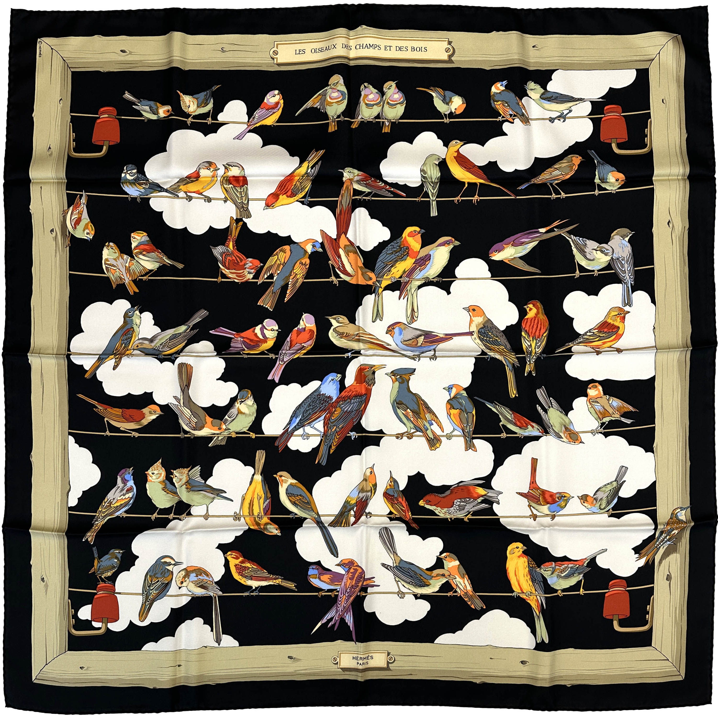 Hermès Les Oiseaux des Champs et des Bois 90
