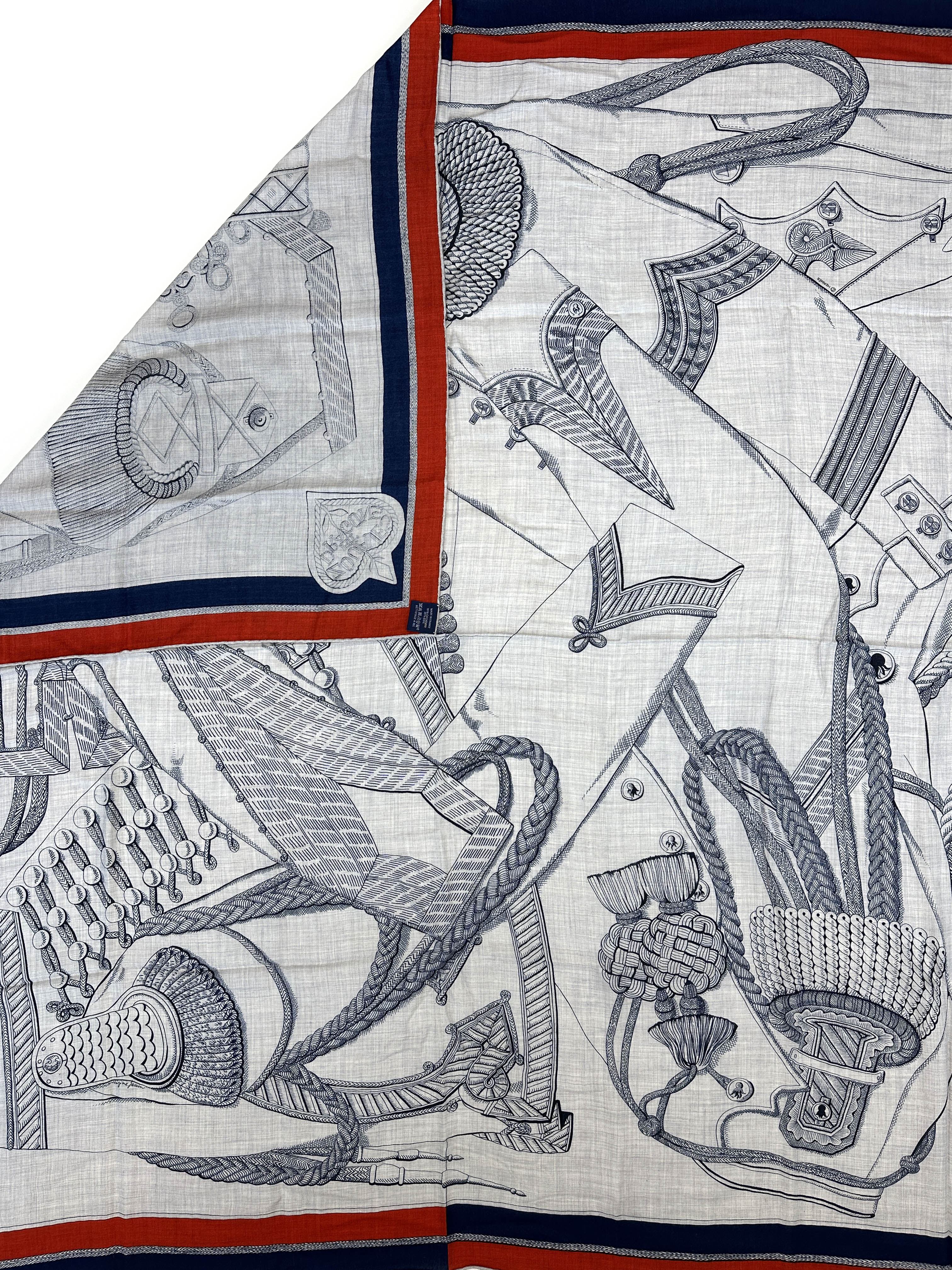 Hermès Zouaves et Dragons Cashmere Silk 140