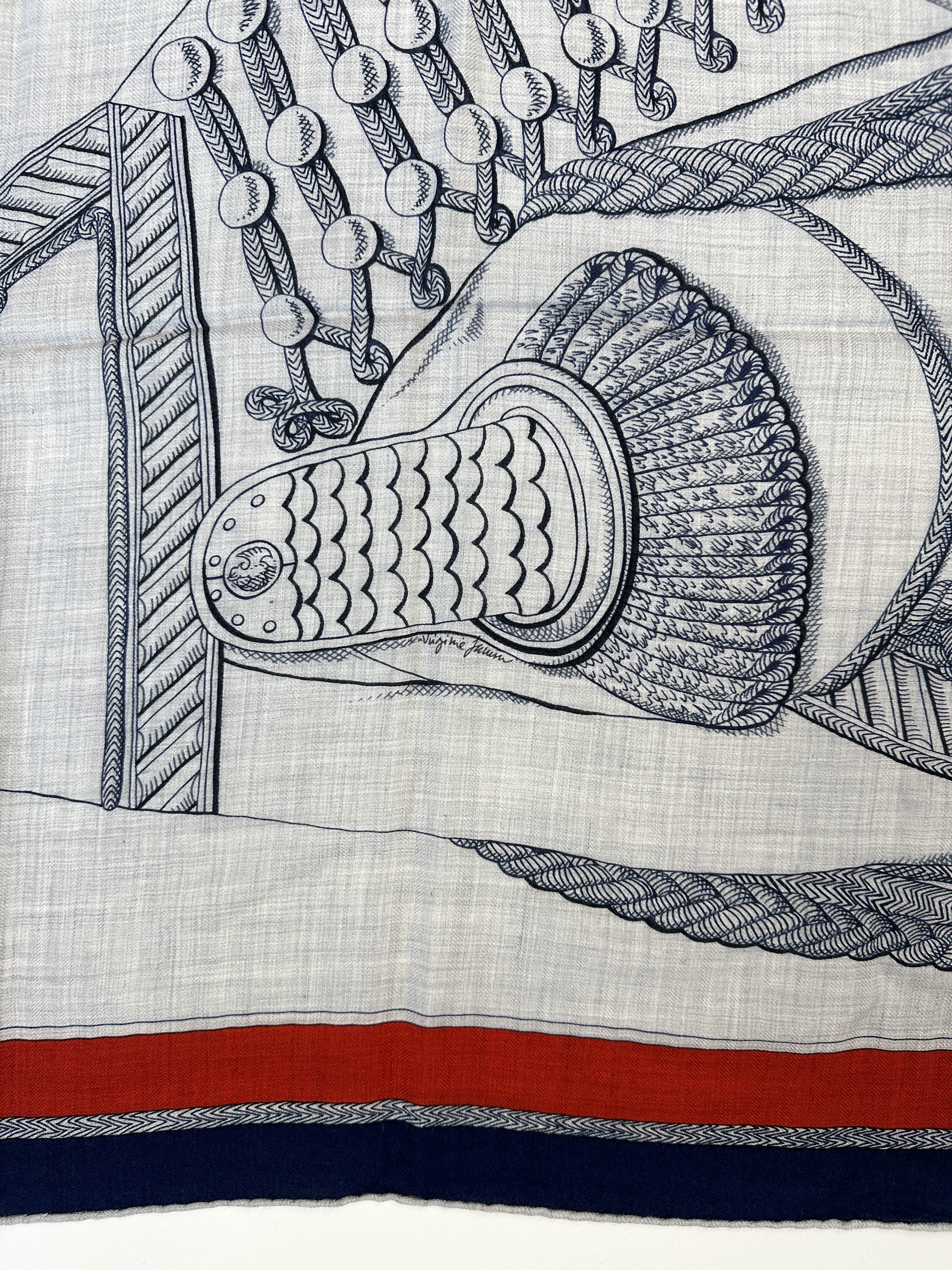 Hermès Zouaves et Dragons Cashmere Silk 140