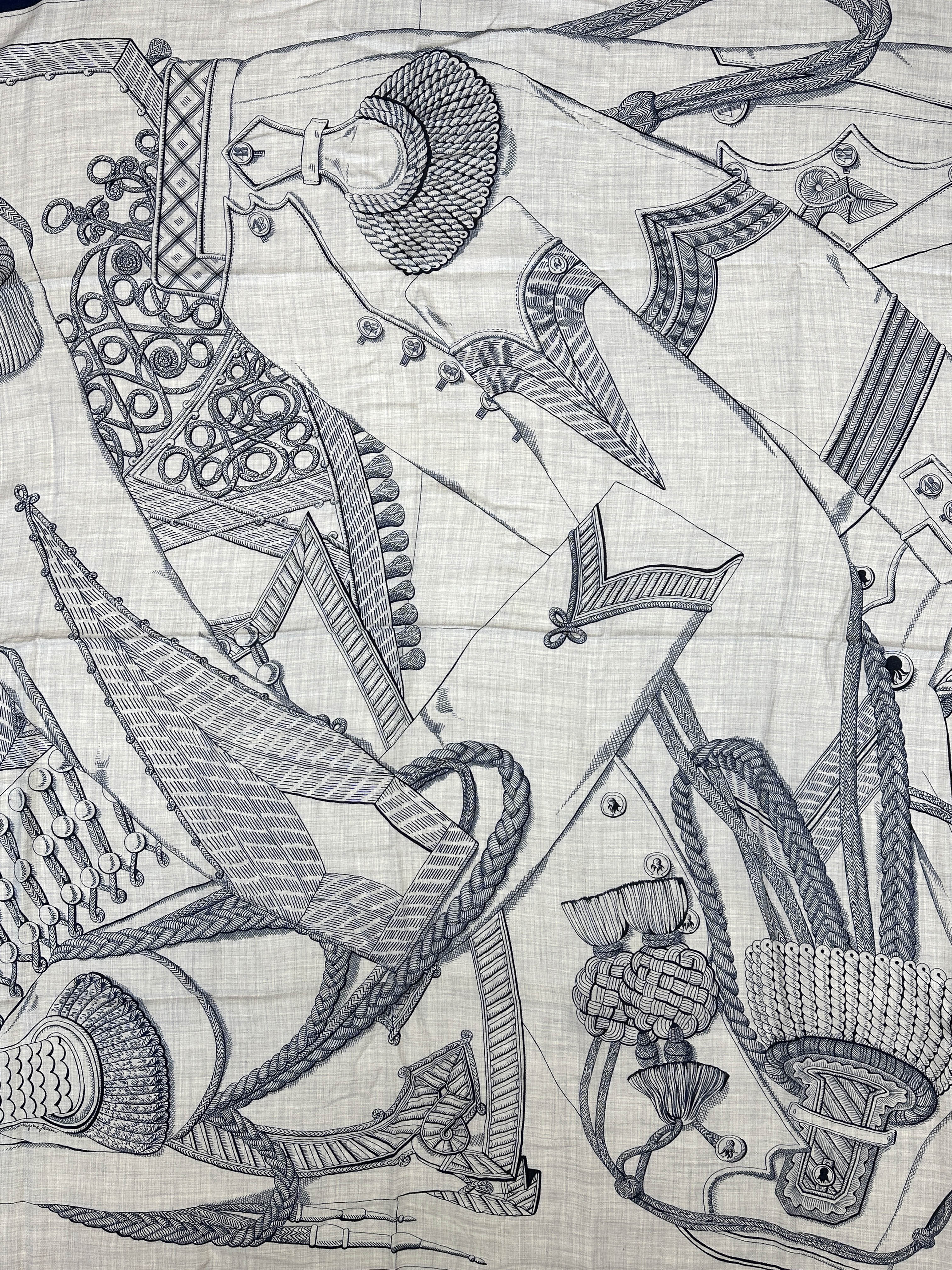 Hermès Zouaves et Dragons Cashmere Silk 140