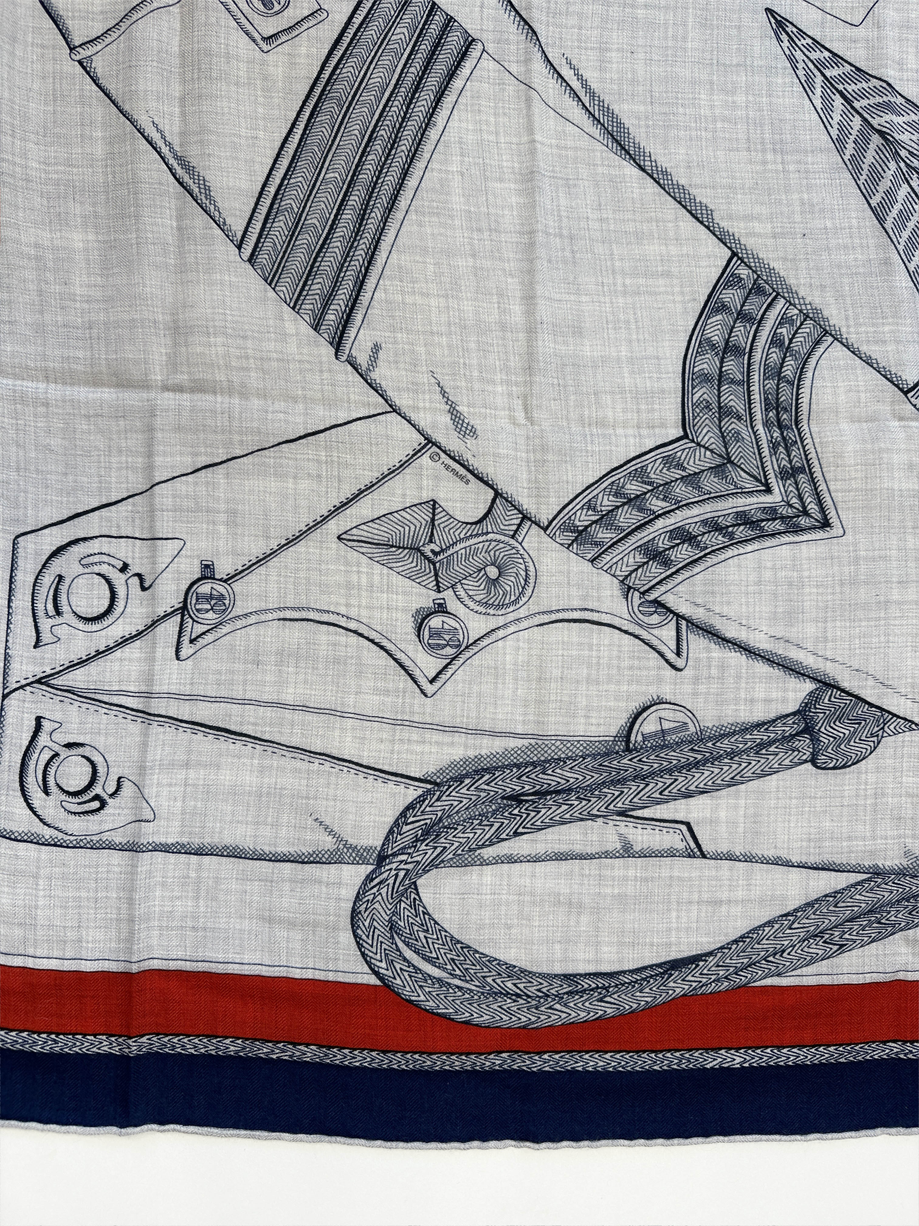 Hermès Zouaves et Dragons Cashmere Silk 140