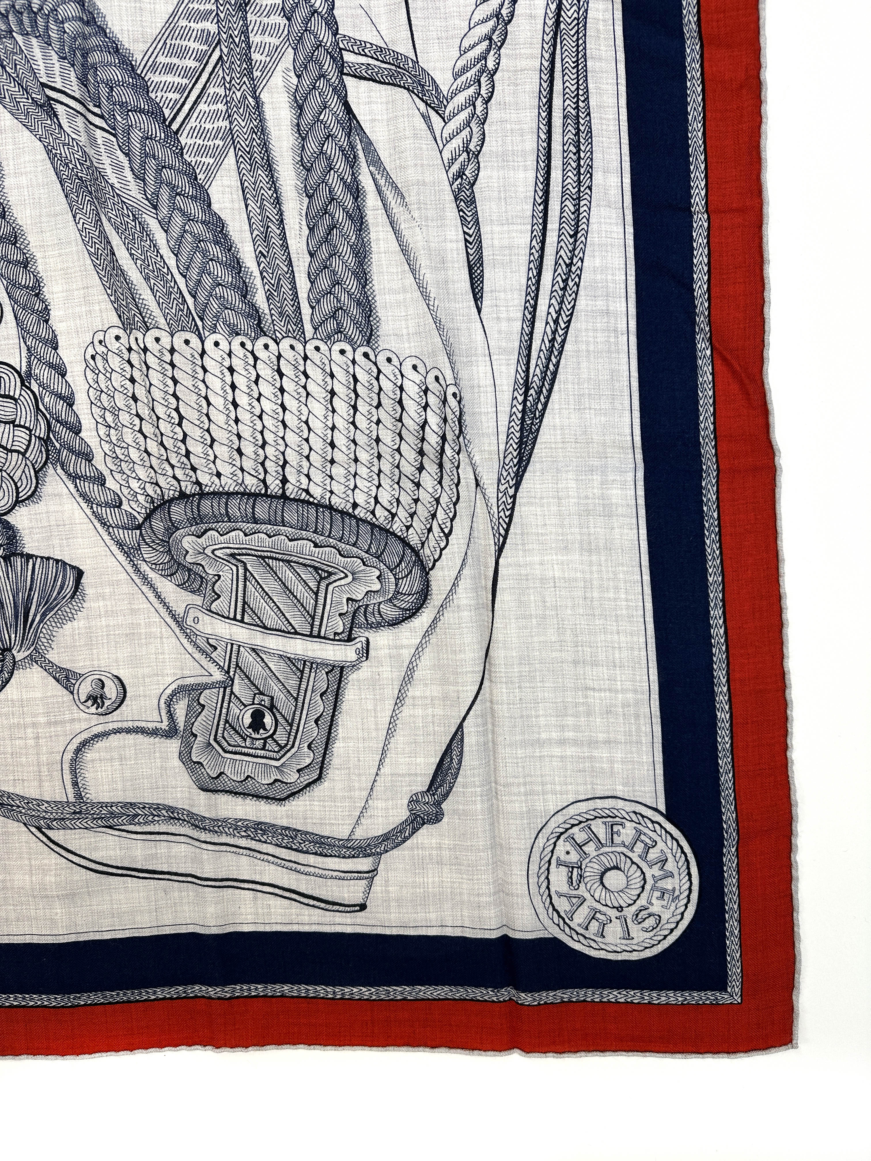 Hermès Zouaves et Dragons Cashmere Silk 140