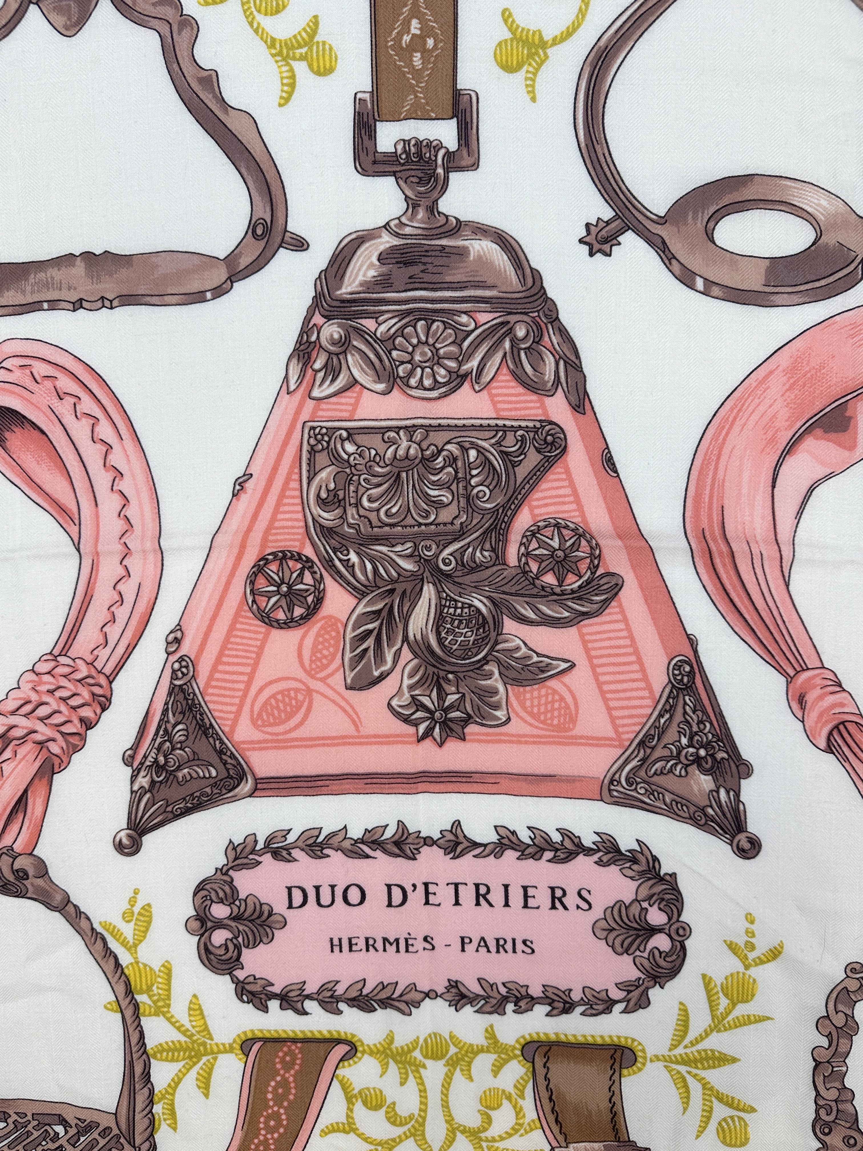 Hermès Duo d'Etriers Cashmere Silk 140