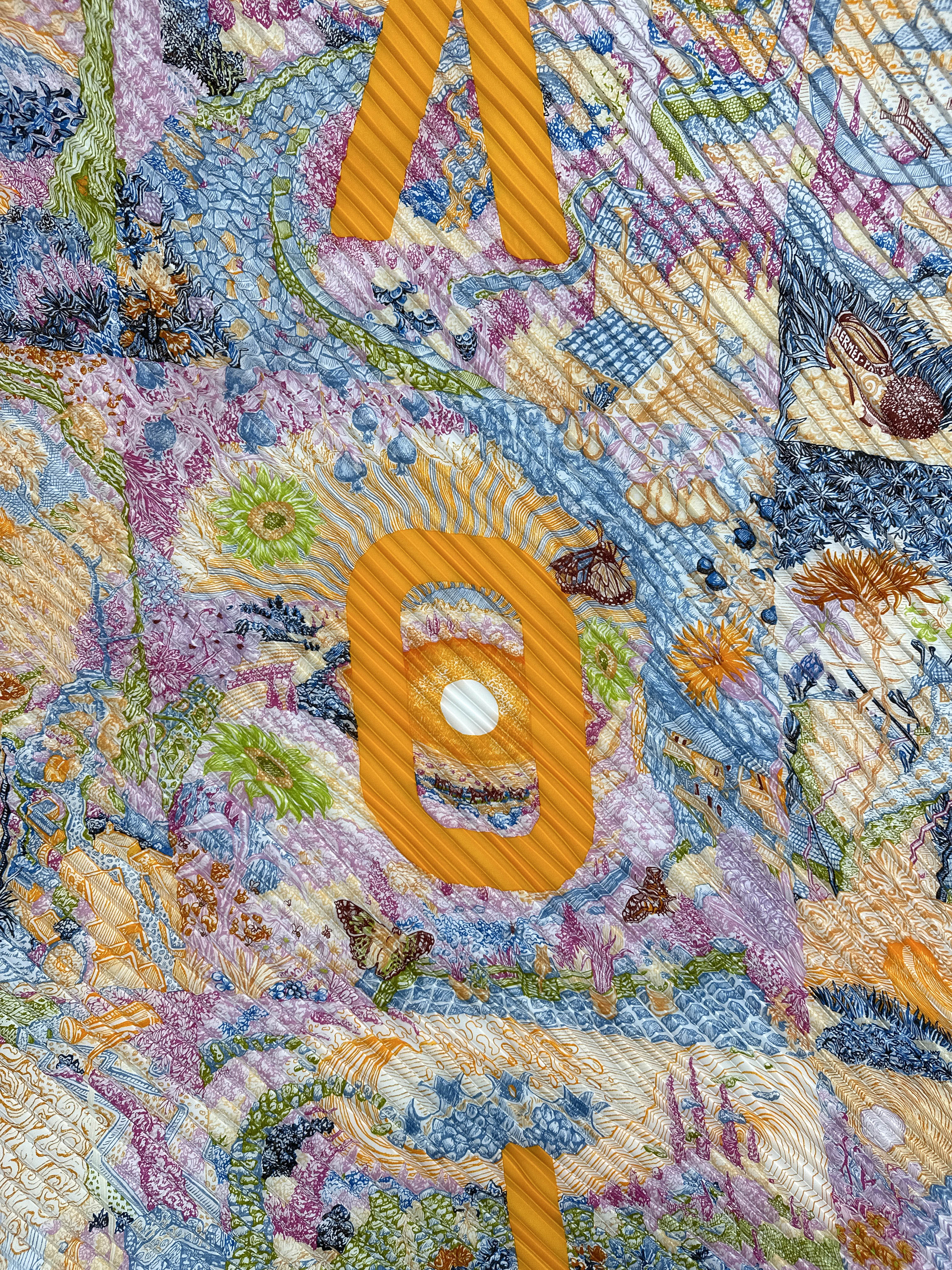 Hermès Eleftheria Plissé Silk 140