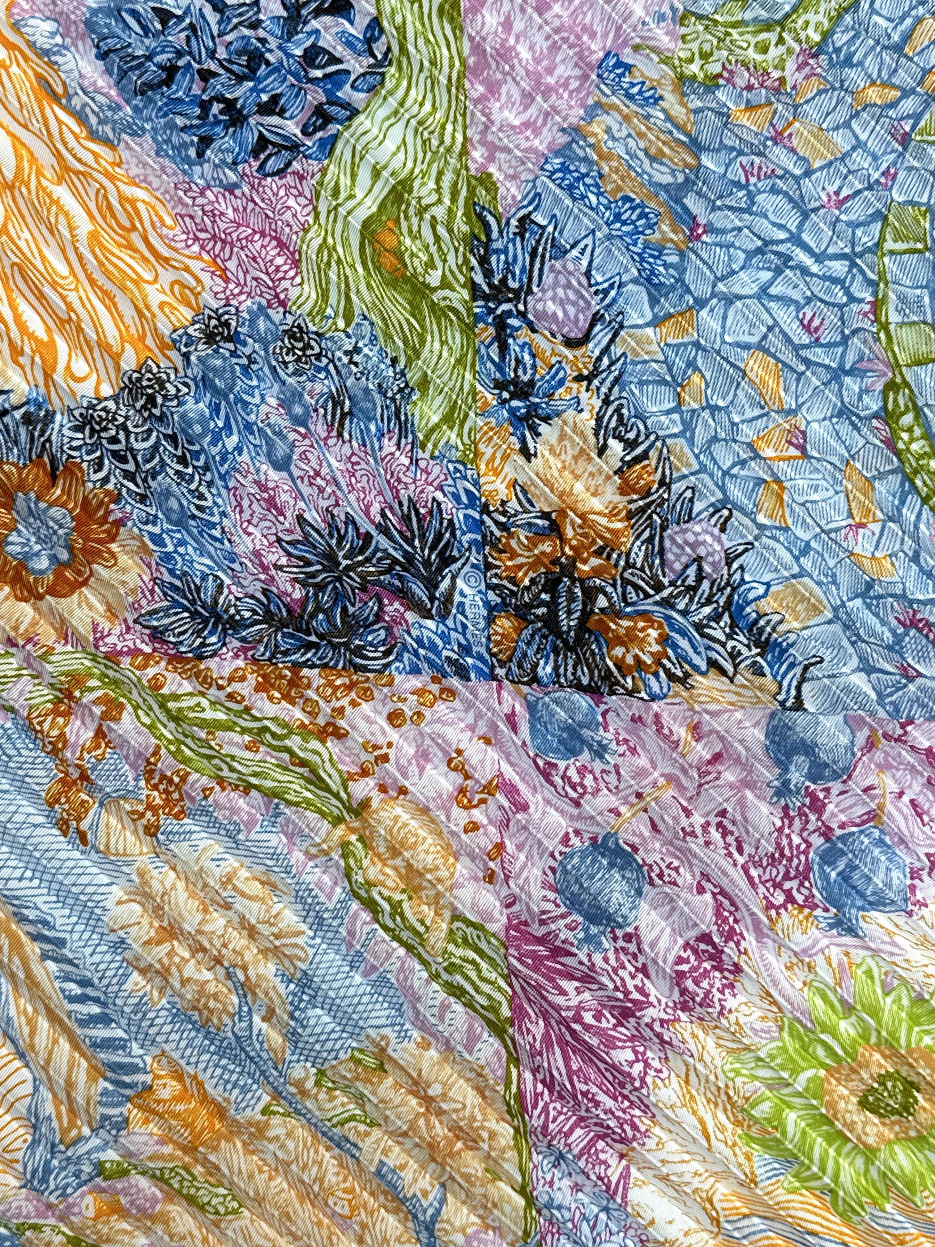 Hermès Eleftheria Plissé Silk 140