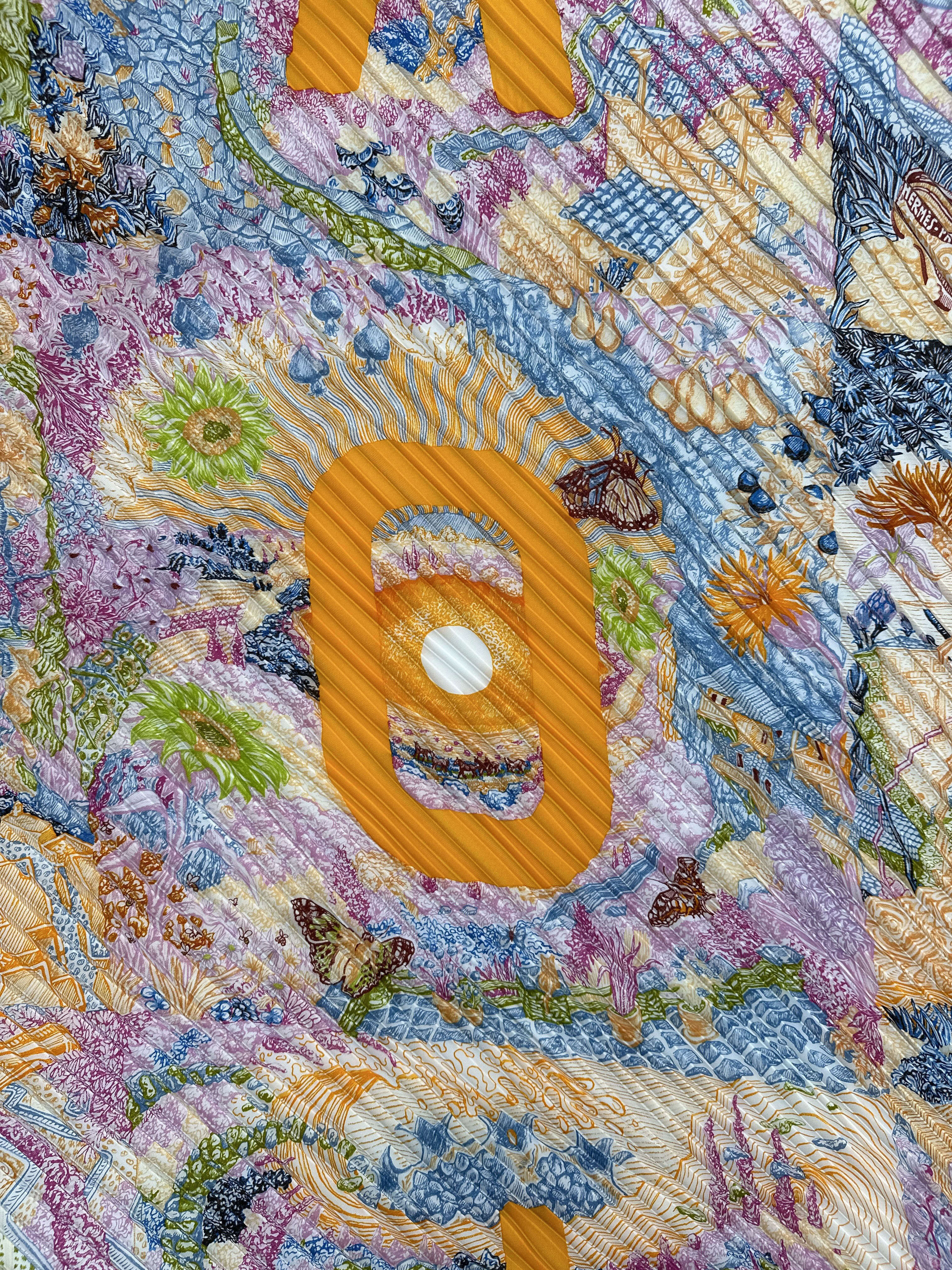 Hermès Eleftheria Plissé Silk 140