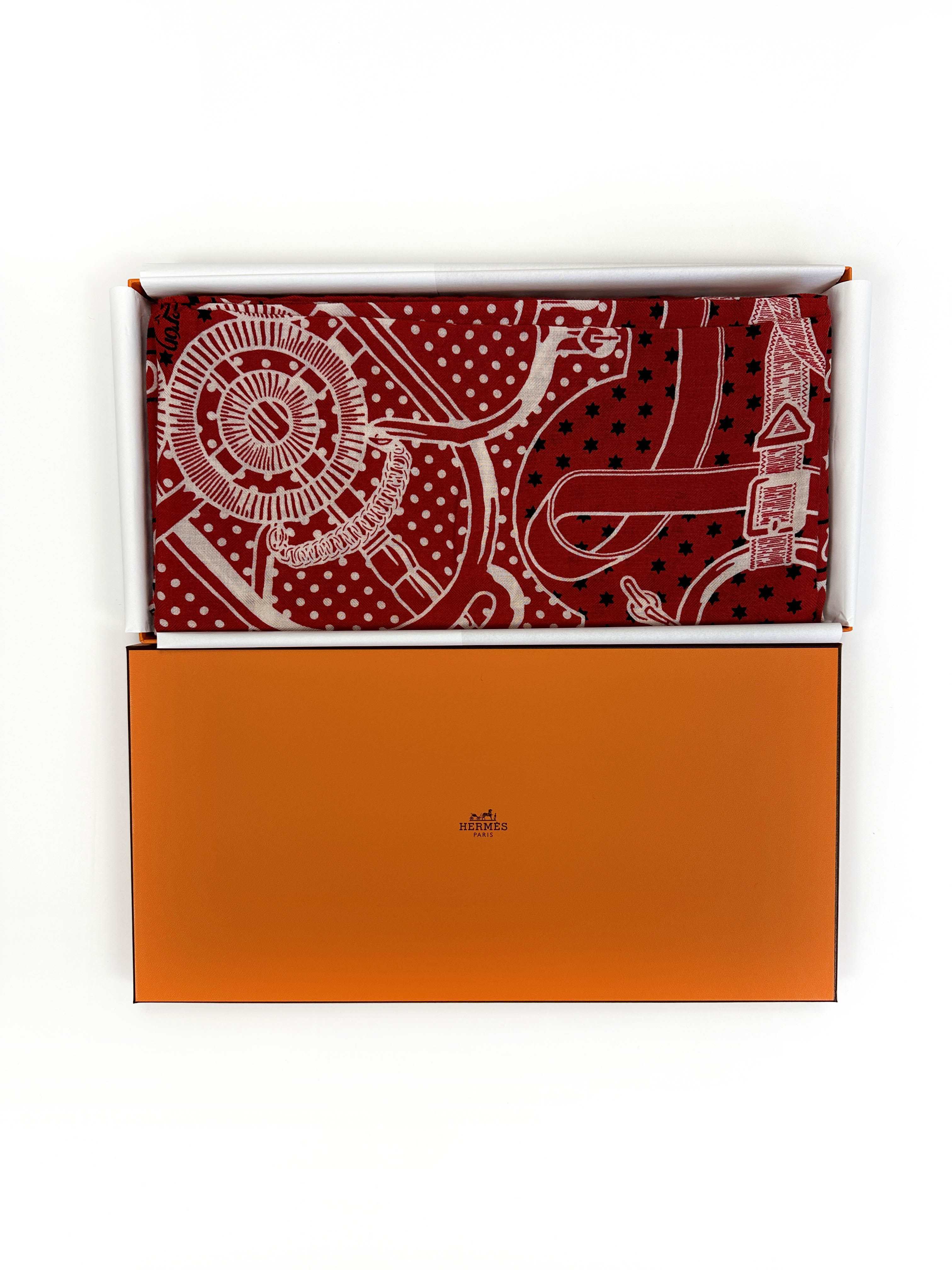 Hermès Eperon d'Or Bandana Cashmere Silk 140