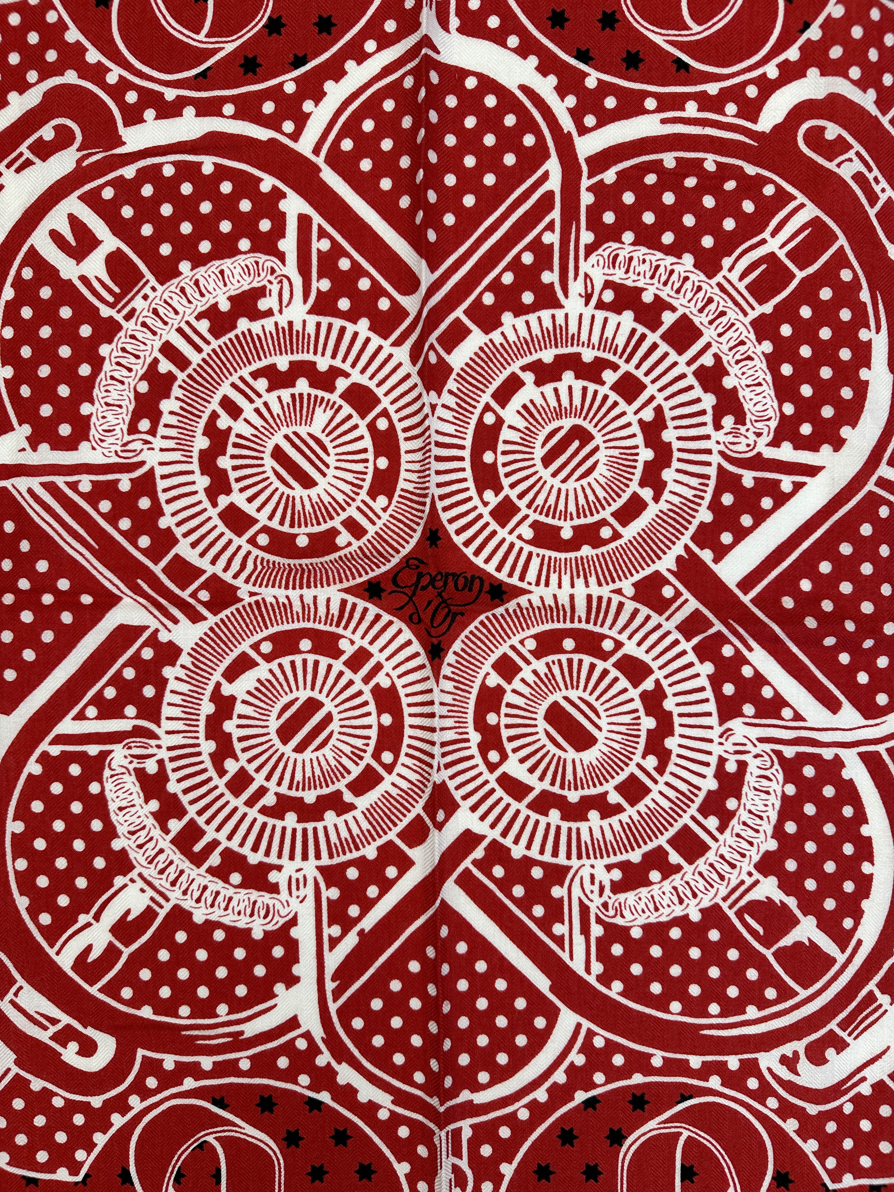 Hermès Eperon d'Or Bandana Cashmere Silk 140