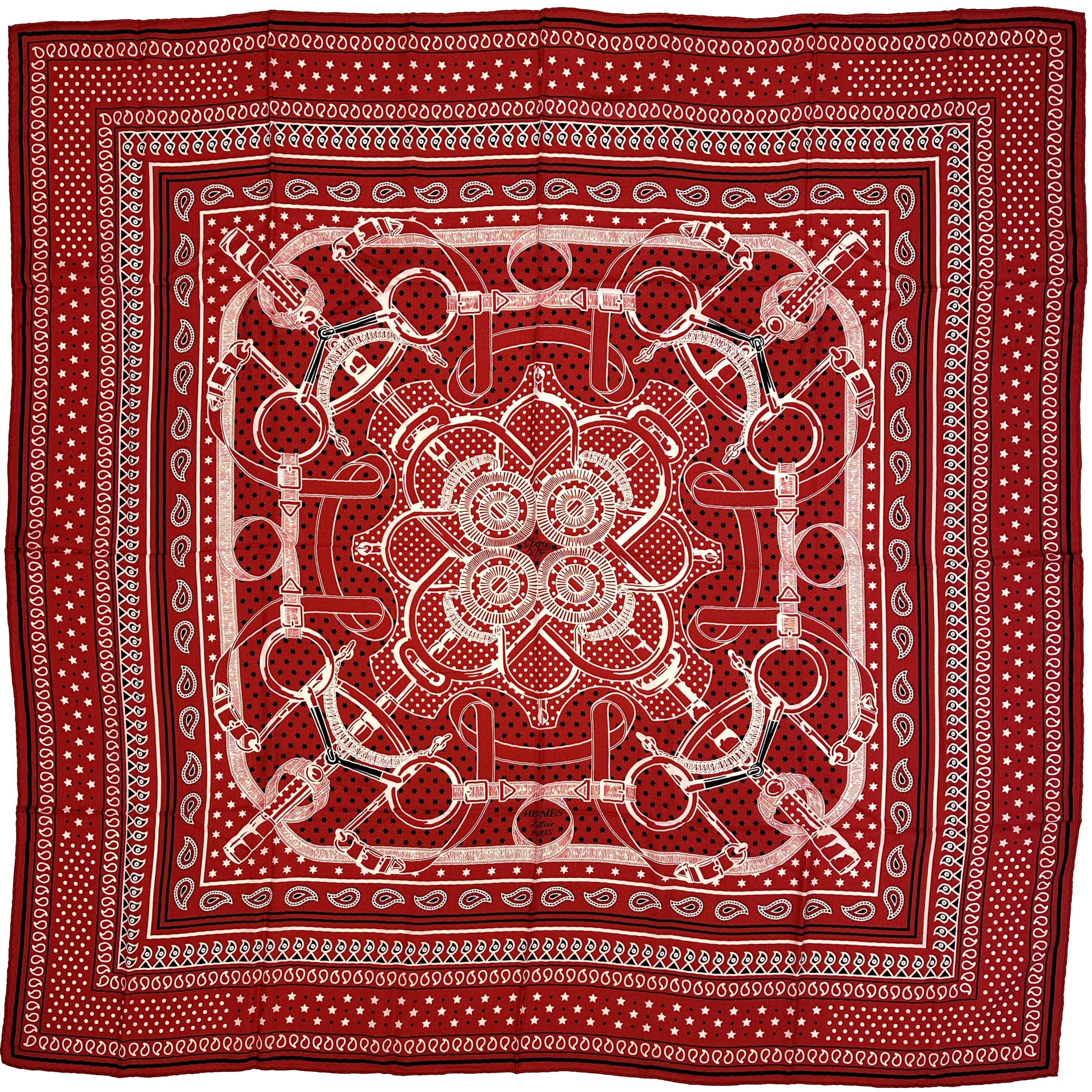 Hermès Eperon d'Or Bandana Cashmere Silk 140