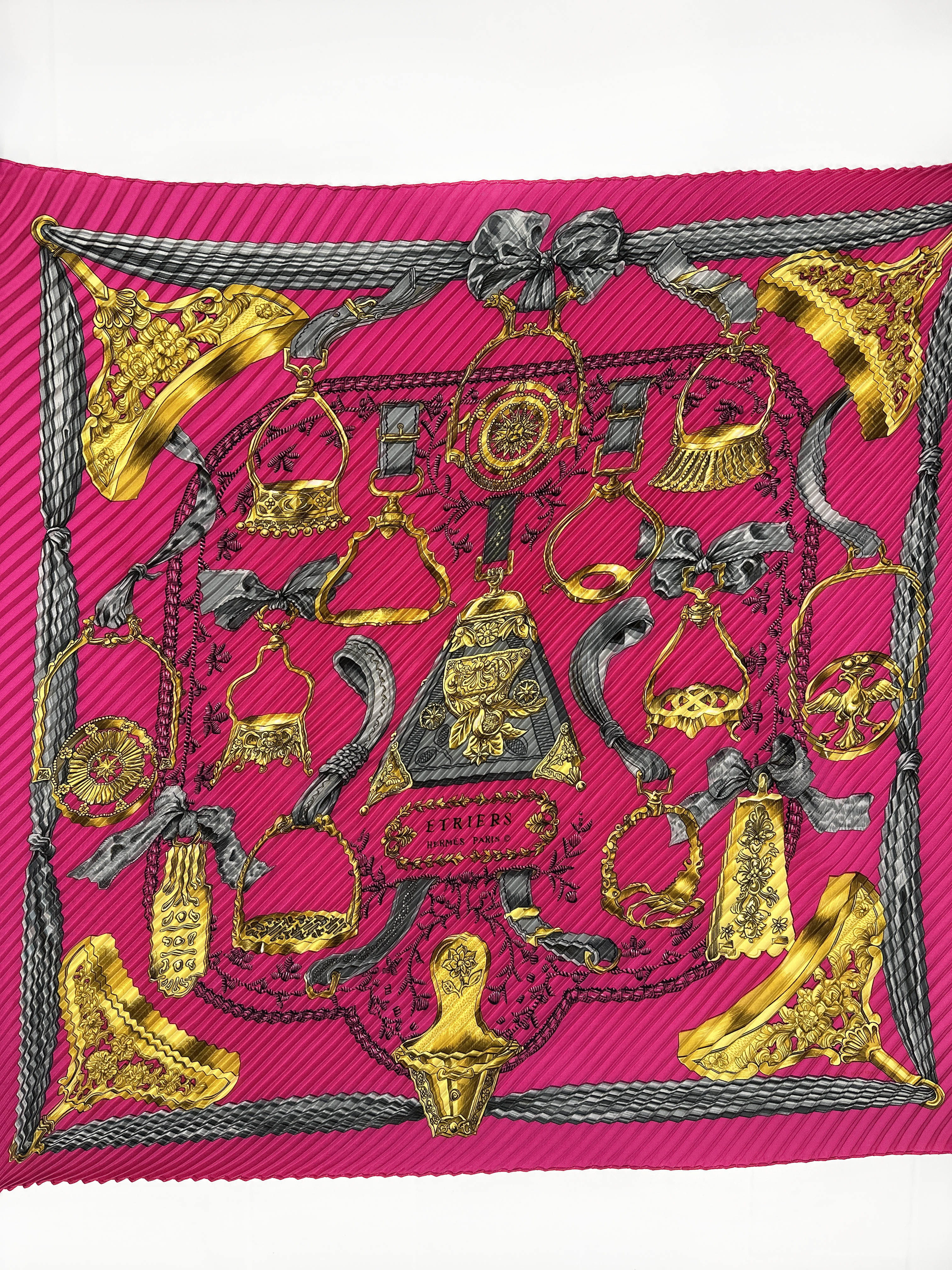 Hermès Etriers Plissé 90