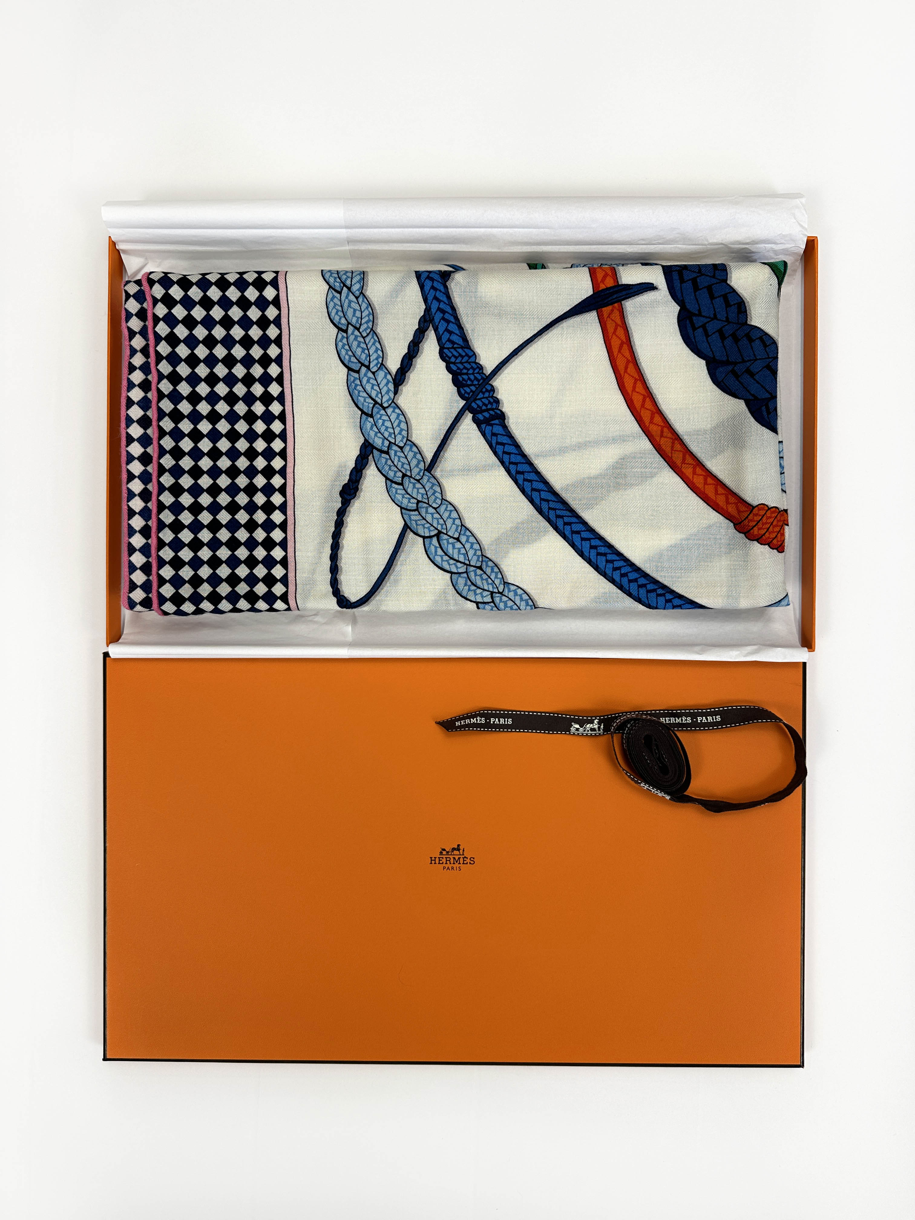 Hermès Fouets et Badines Cashmere Silk 140