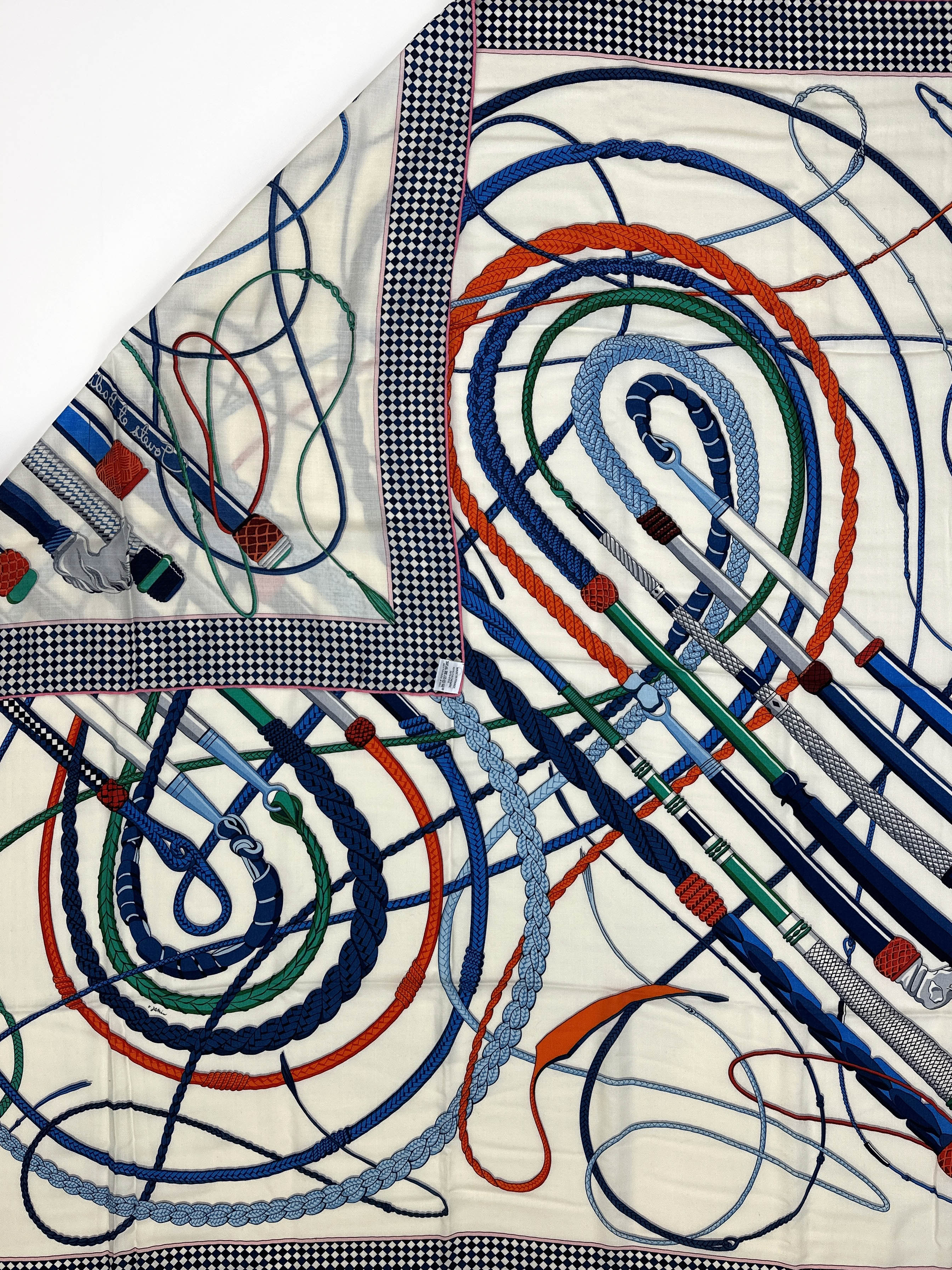 Hermès Fouets et Badines Cashmere Silk 140