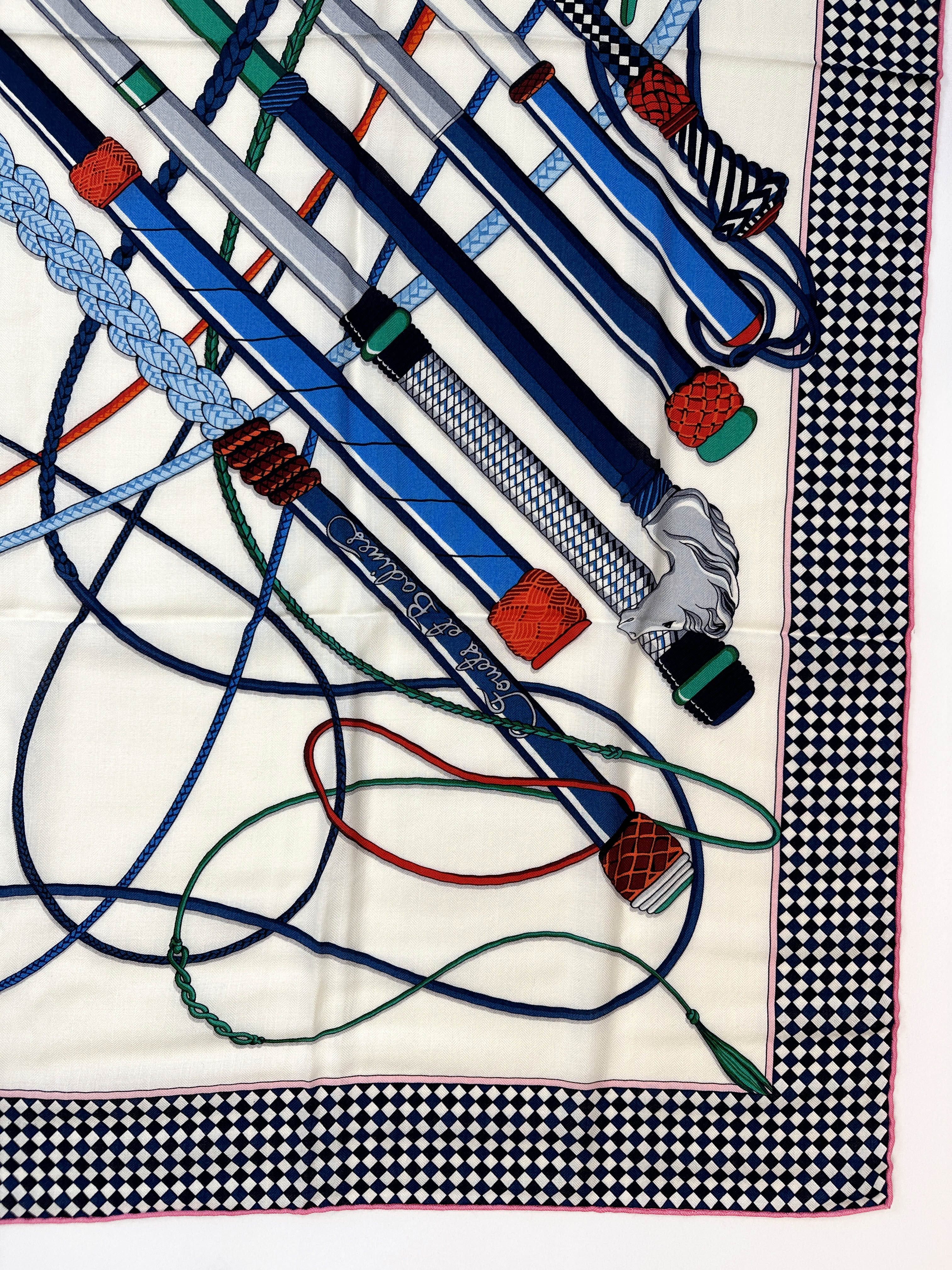 Hermès Fouets et Badines Cashmere Silk 140