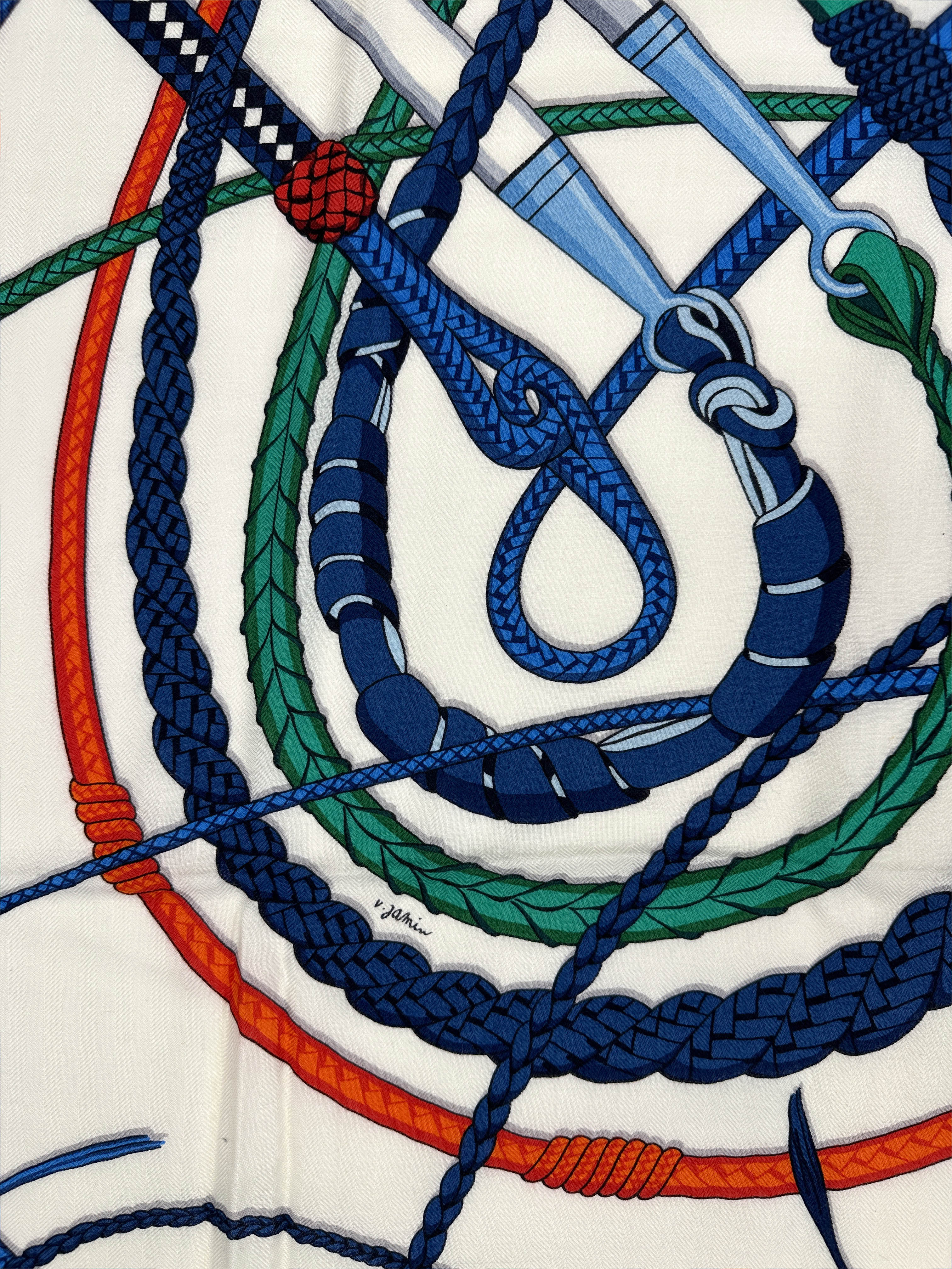 Hermès Fouets et Badines Cashmere Silk 140