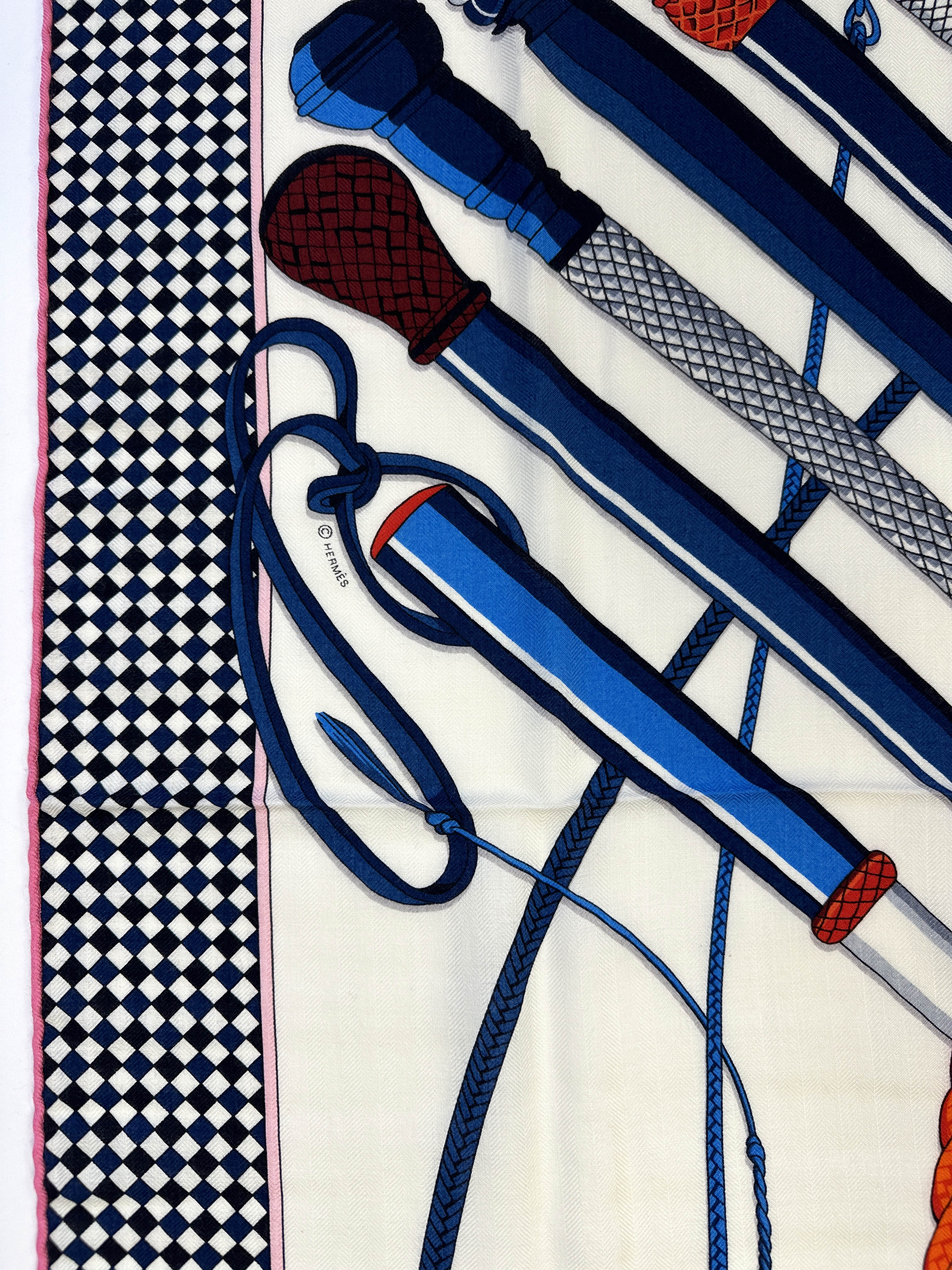 Hermès Fouets et Badines Cashmere Silk 140