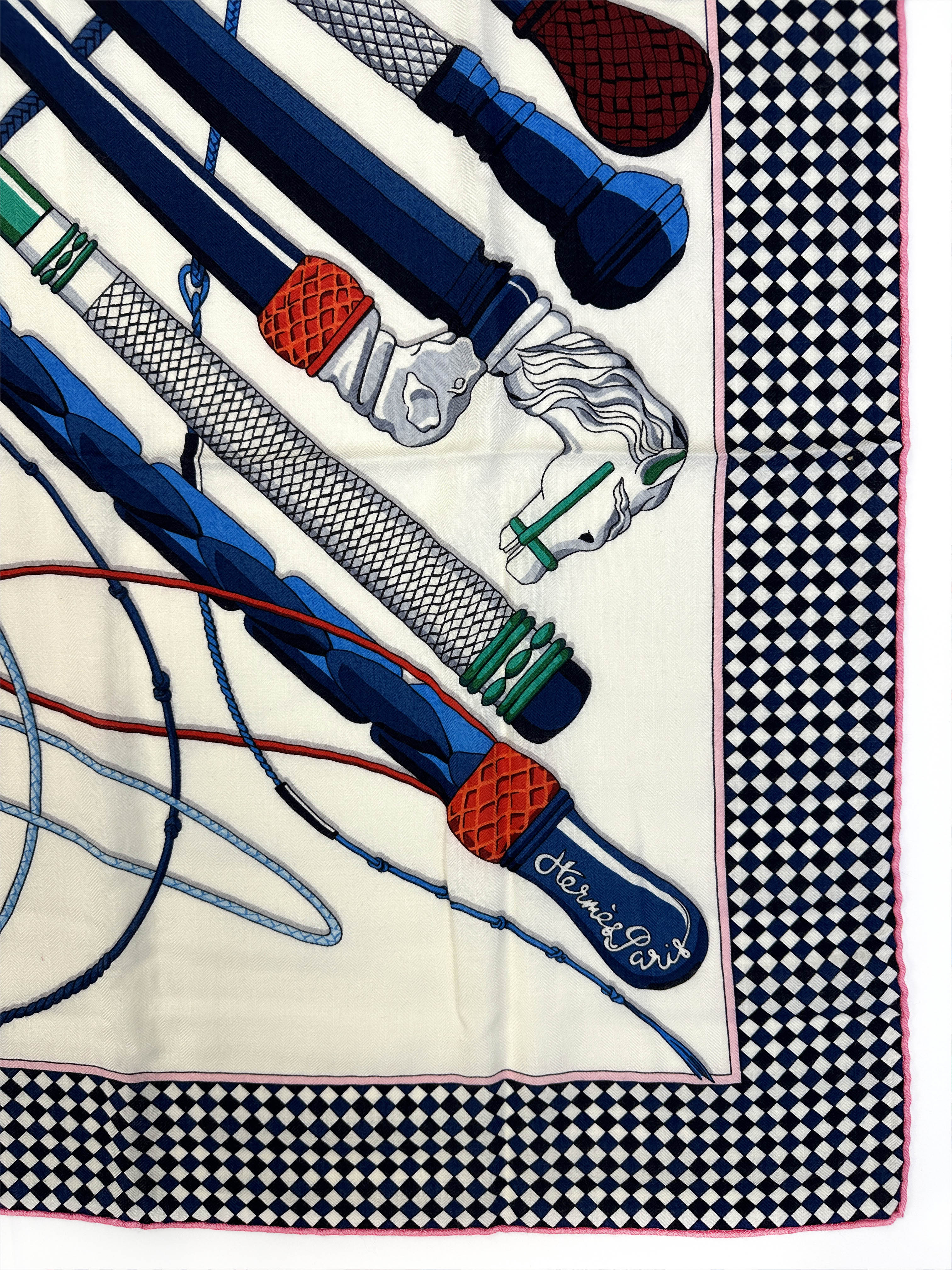 Hermès Fouets et Badines Cashmere Silk 140