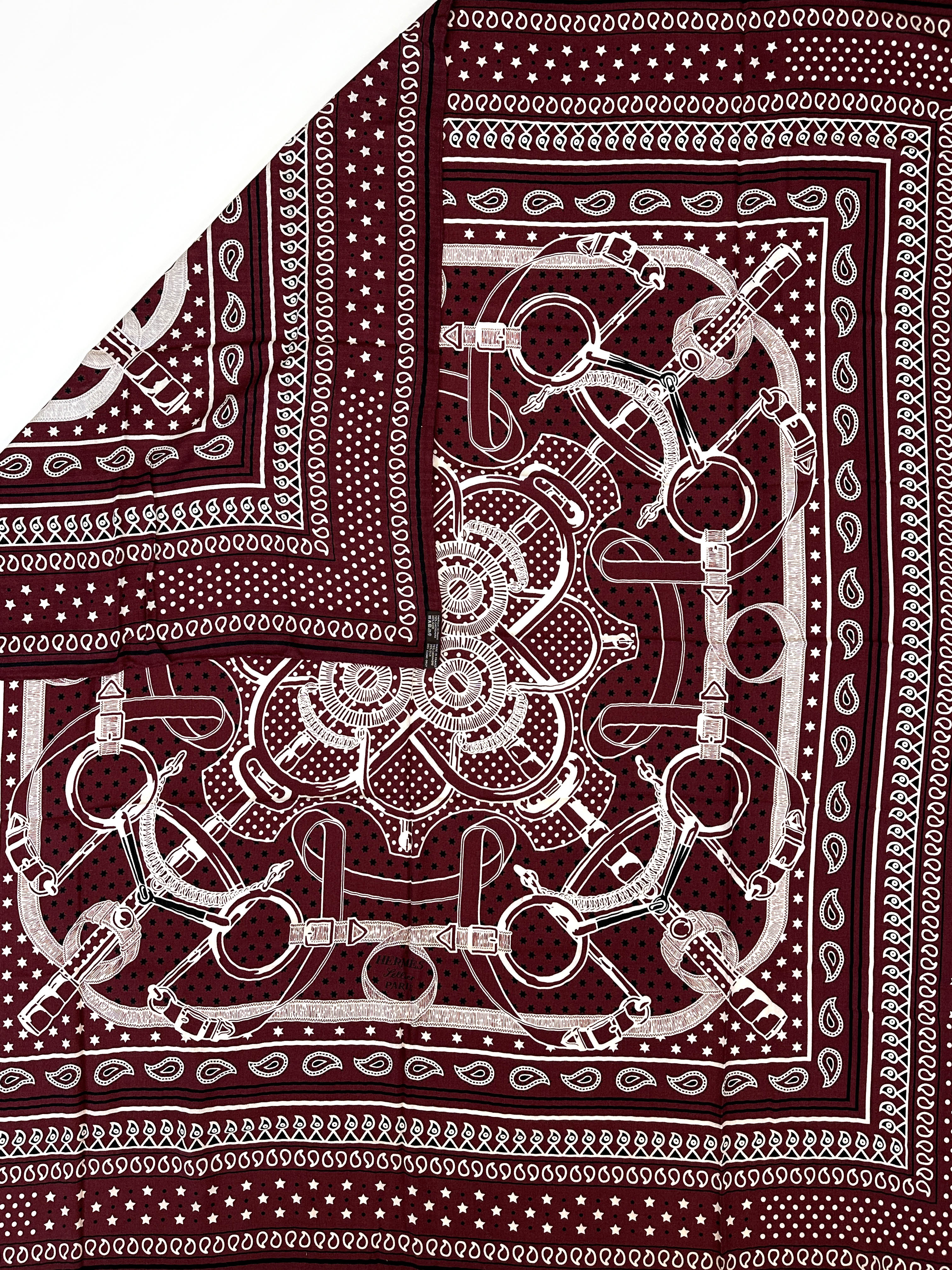 Hermès Eperon d'Or Bandana Cashmere Silk 140