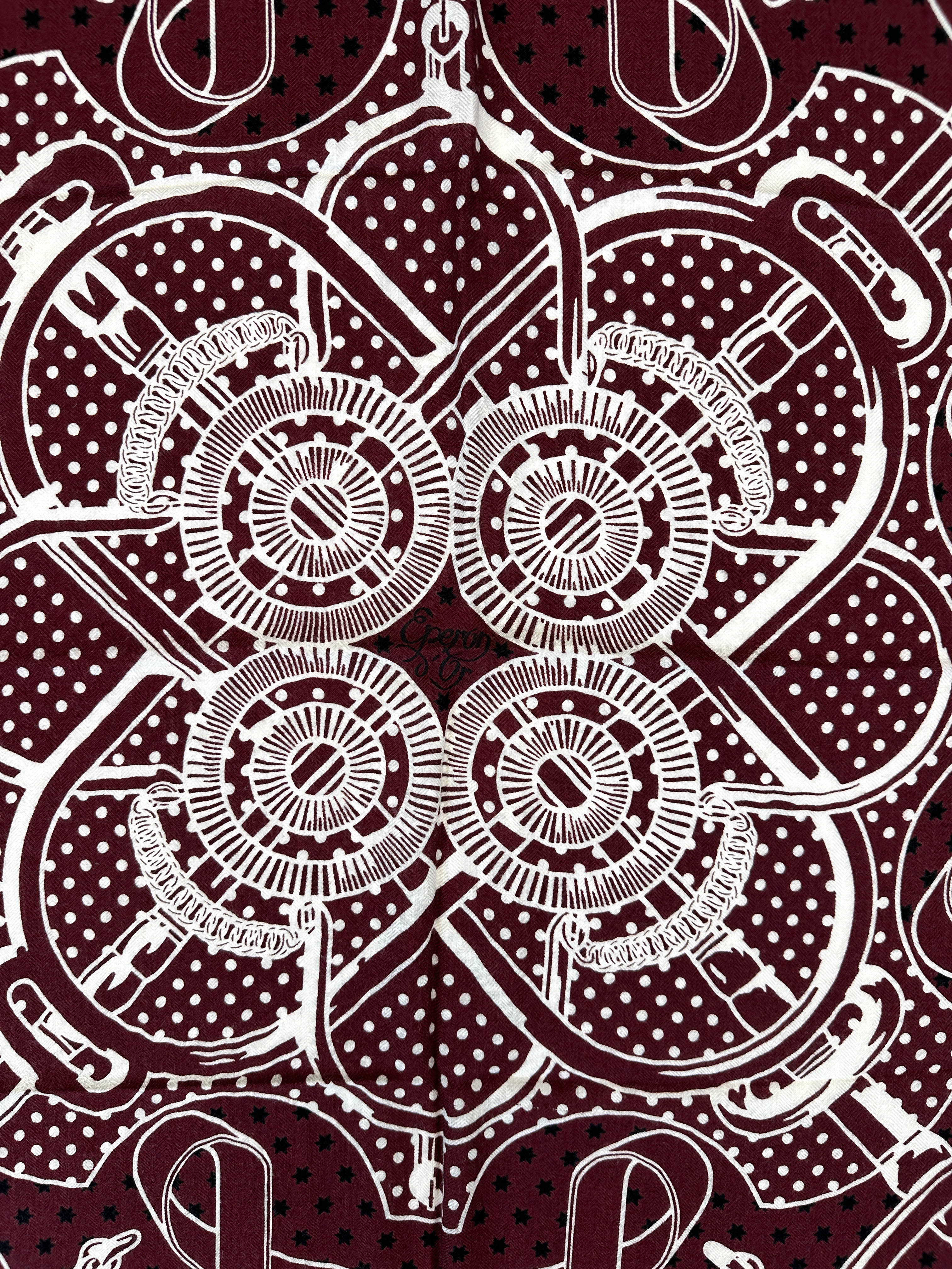 Hermès Eperon d'Or Bandana Cashmere Silk 140