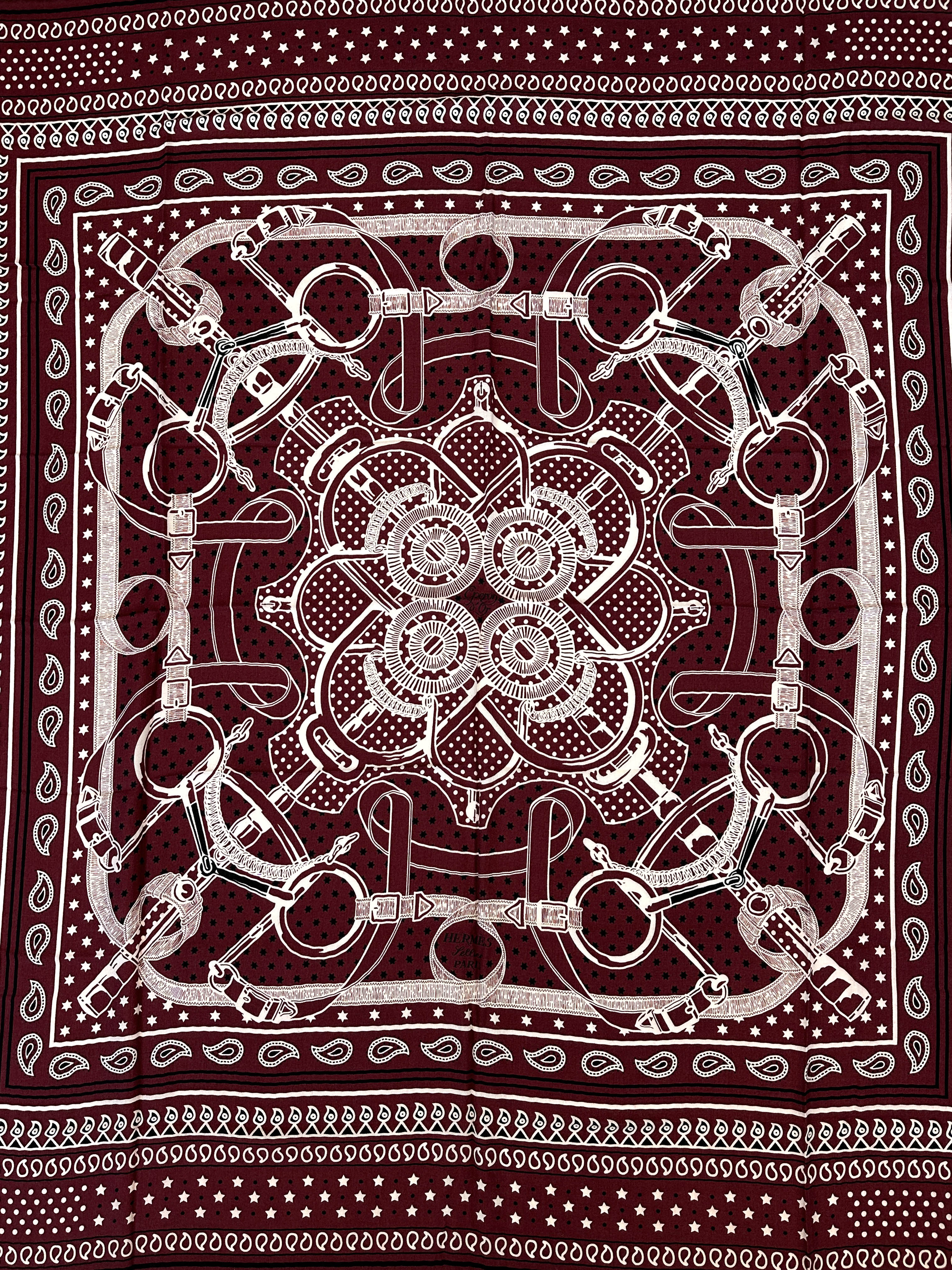 Hermès Eperon d'Or Bandana Cashmere Silk 140