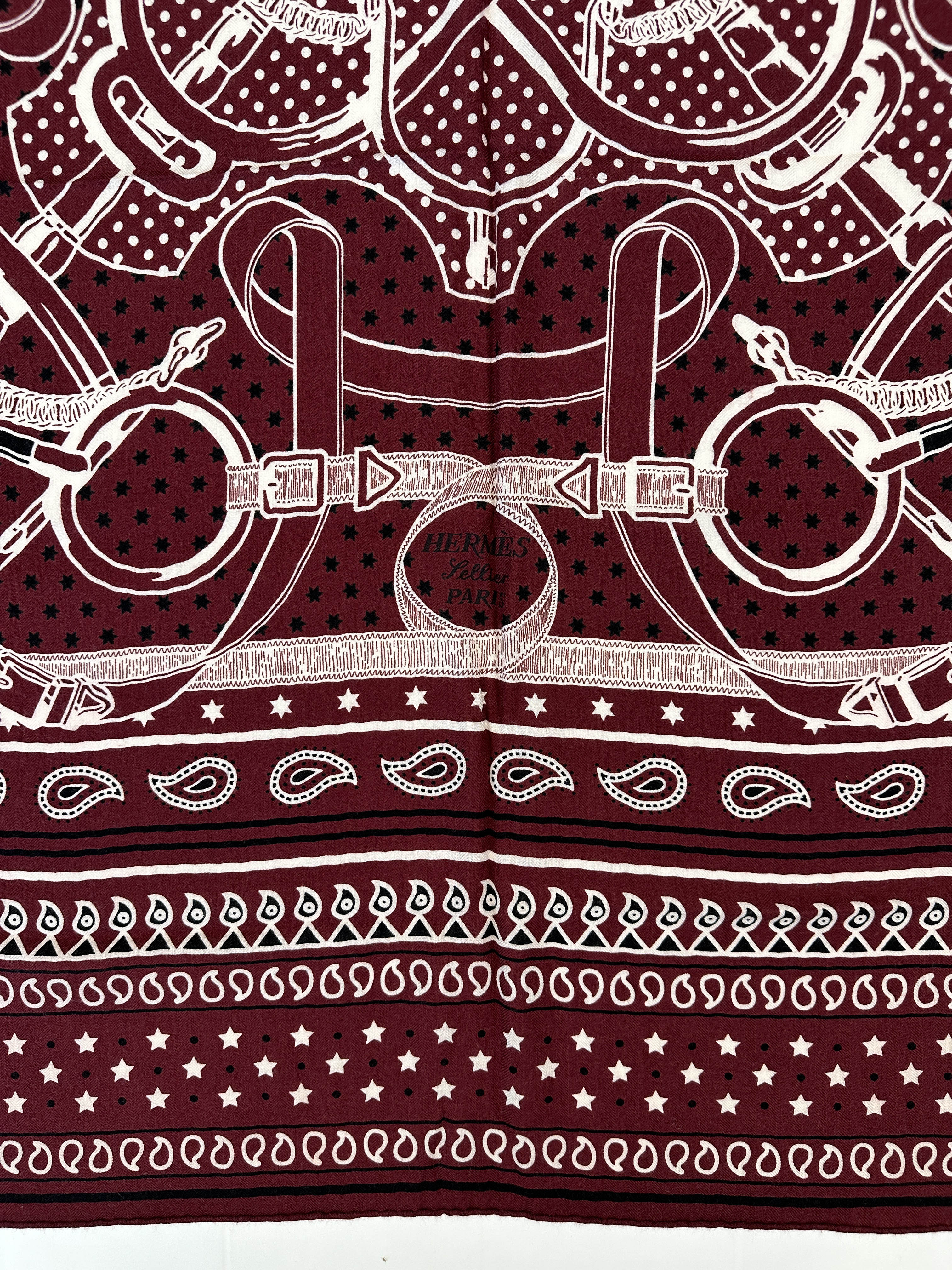 Hermès Eperon d'Or Bandana Cashmere Silk 140