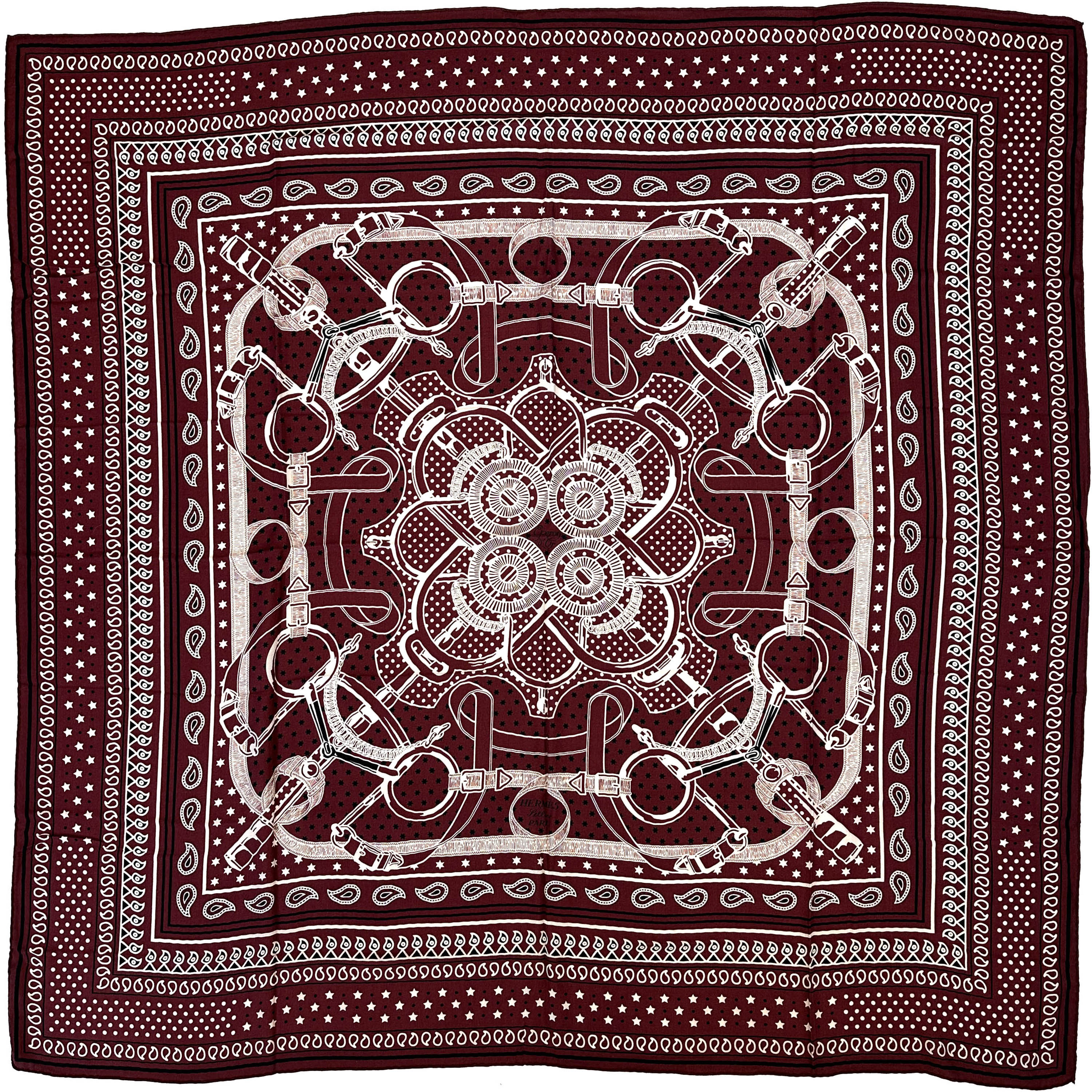 Hermès Eperon d'Or Bandana Cashmere Silk 140