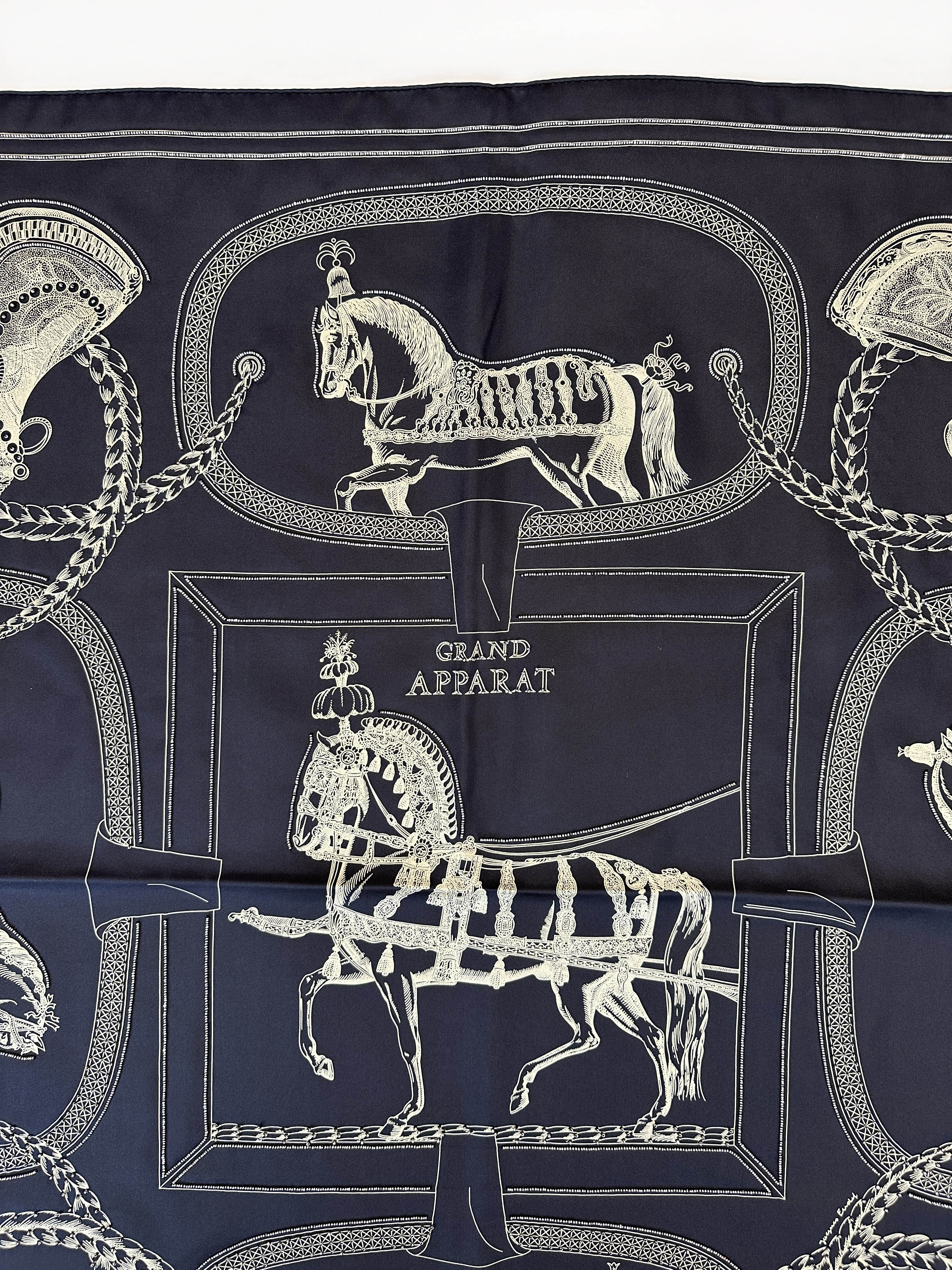 Hermès Grand Apparat Exceptional Beaded 90