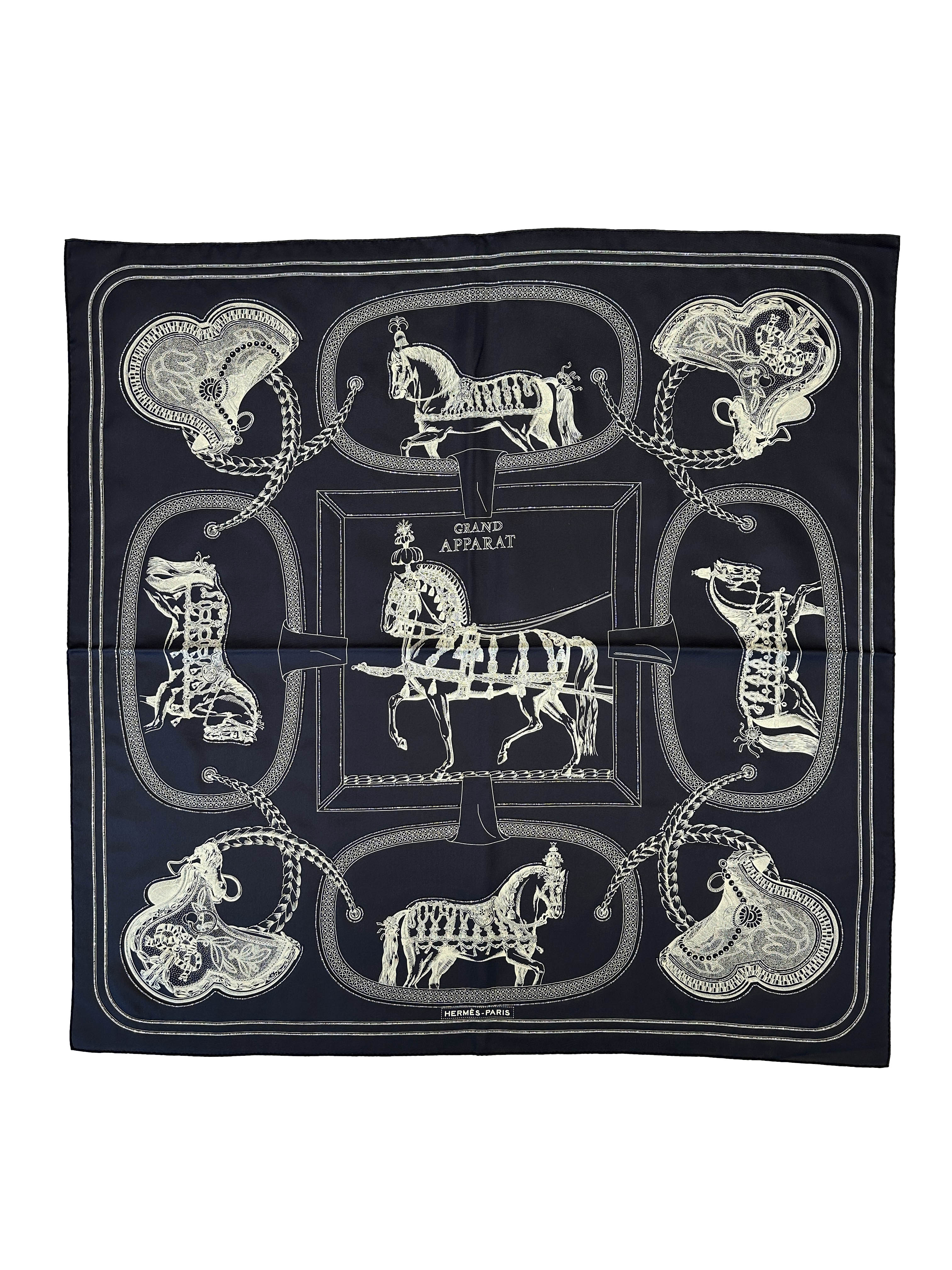 Hermès Grand Apparat Exceptional Beaded 90