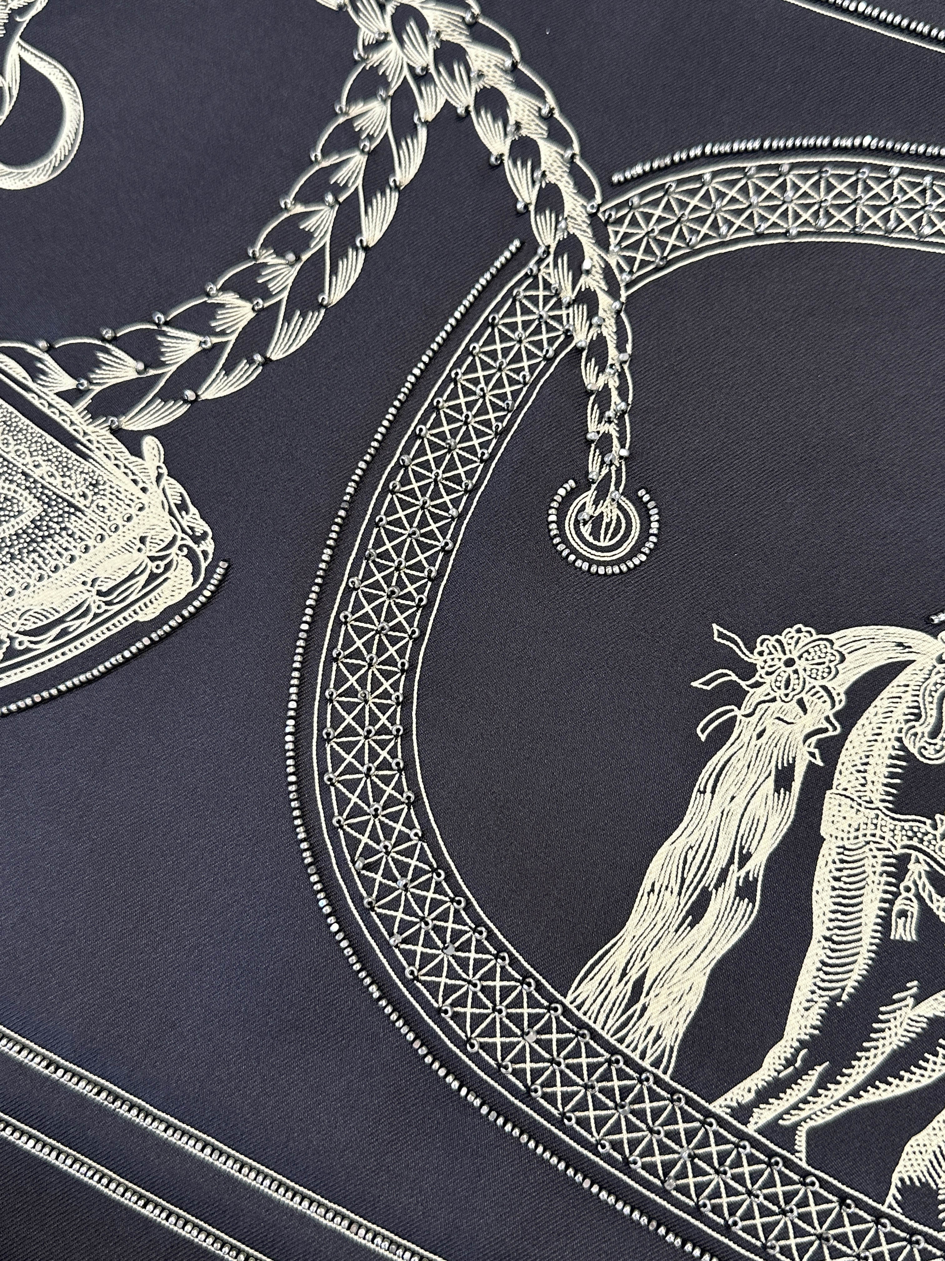 Hermès Grand Apparat Exceptional Beaded 90