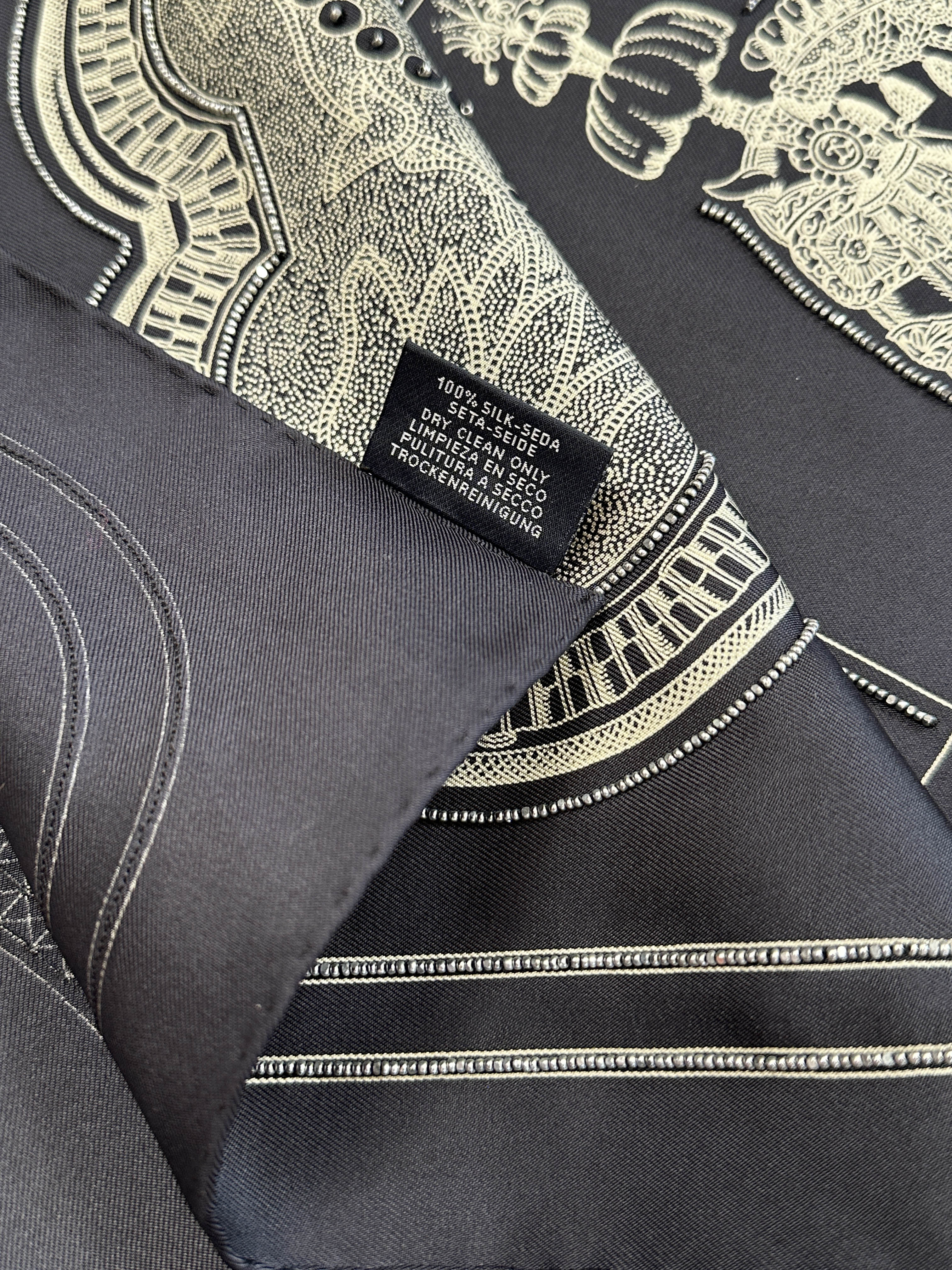 Hermès Grand Apparat Exceptional Beaded 90