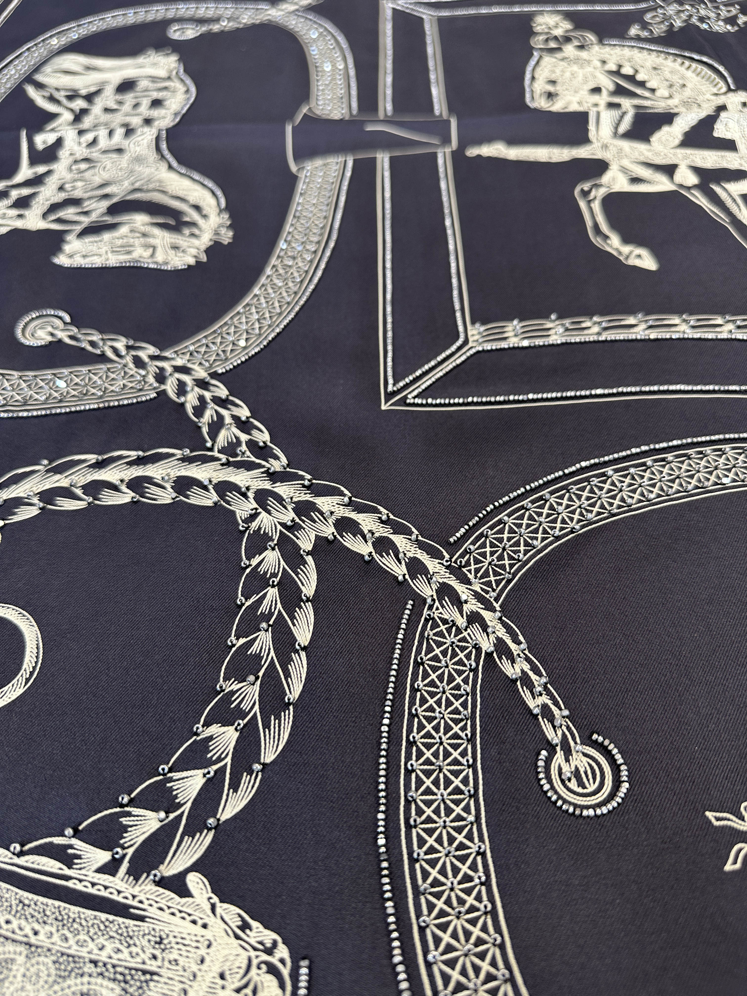 Hermès Grand Apparat Exceptional Beaded 90