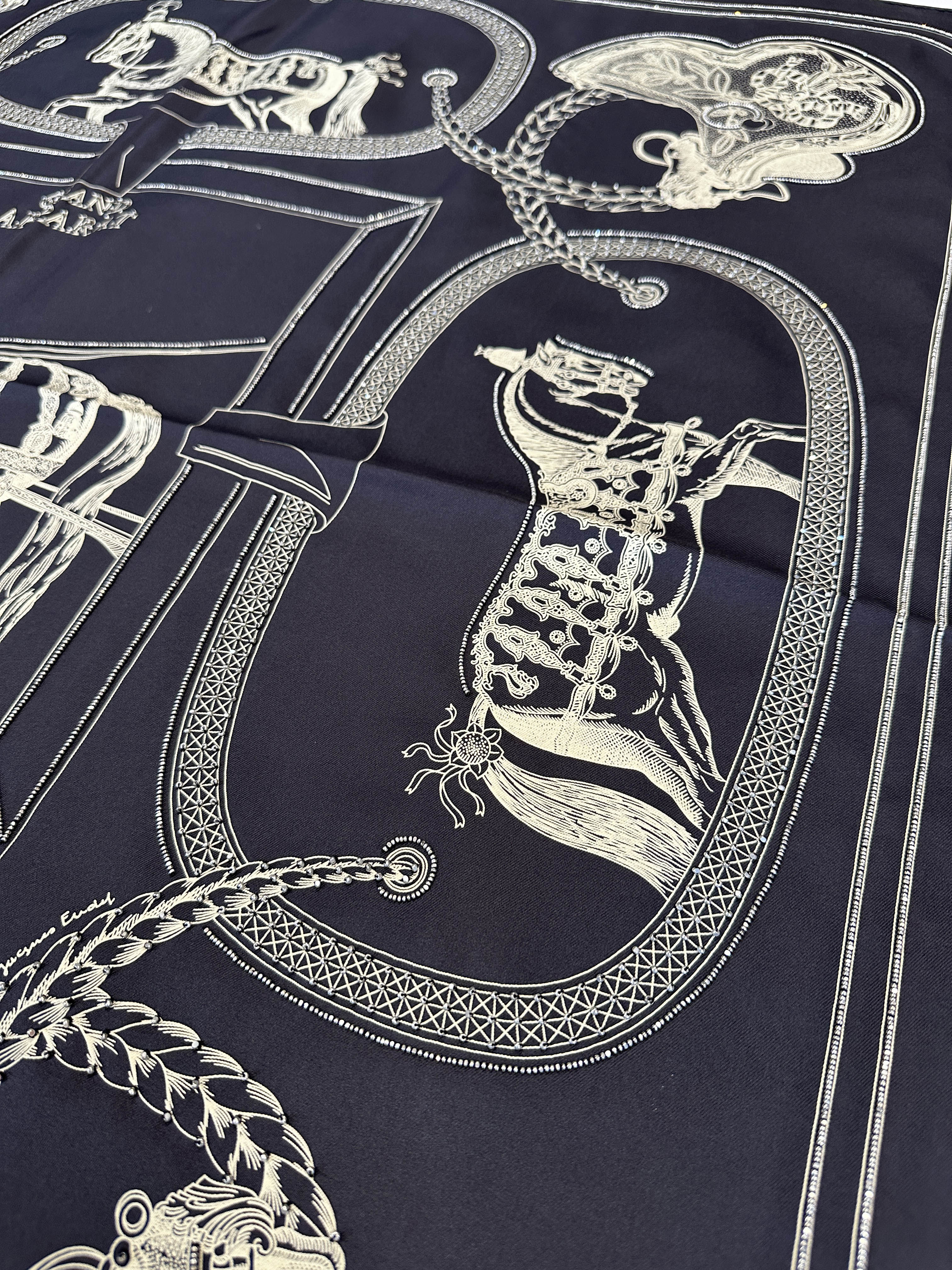 Hermès Grand Apparat Exceptional Beaded 90