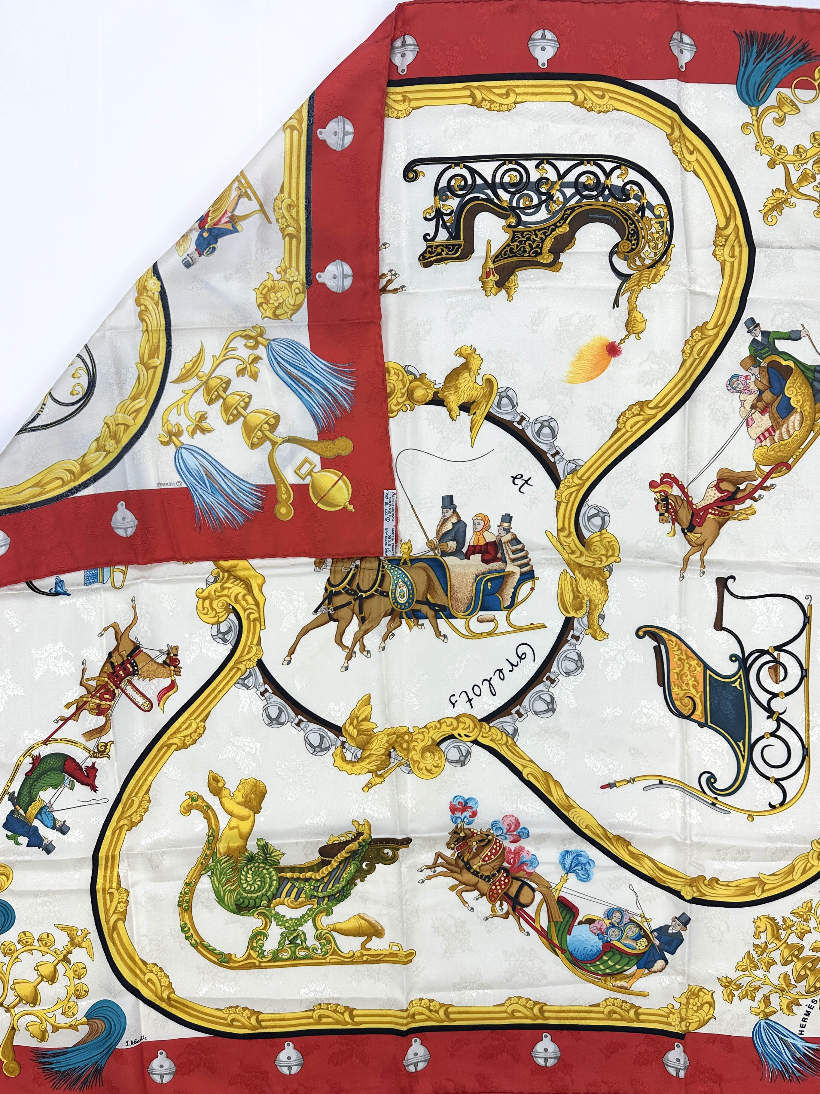 Hermès Plumes et Grelots Jacquard 90