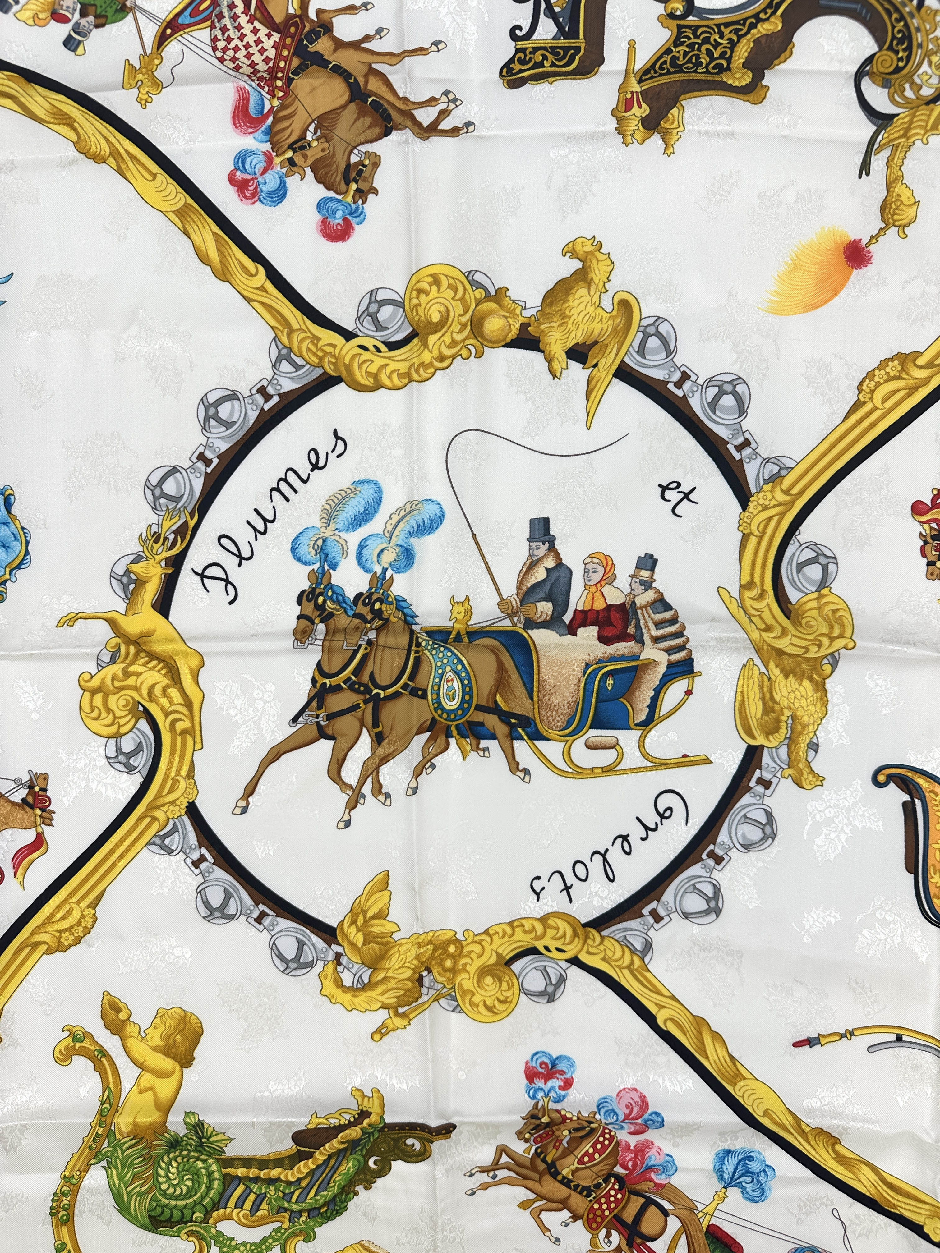 Hermès Plumes et Grelots Jacquard 90