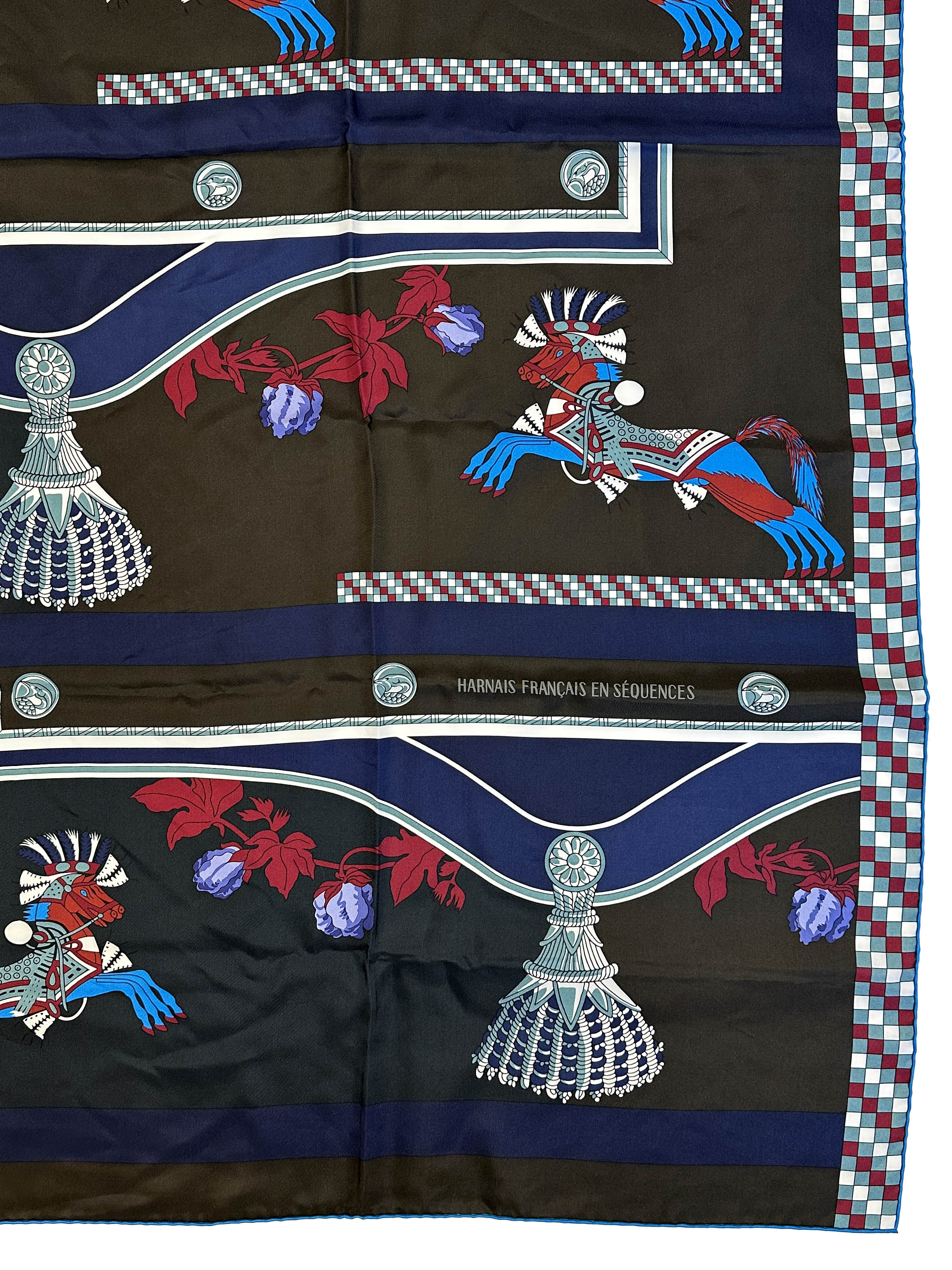 Hermès Harnais Francais en Sequences Silk 140
