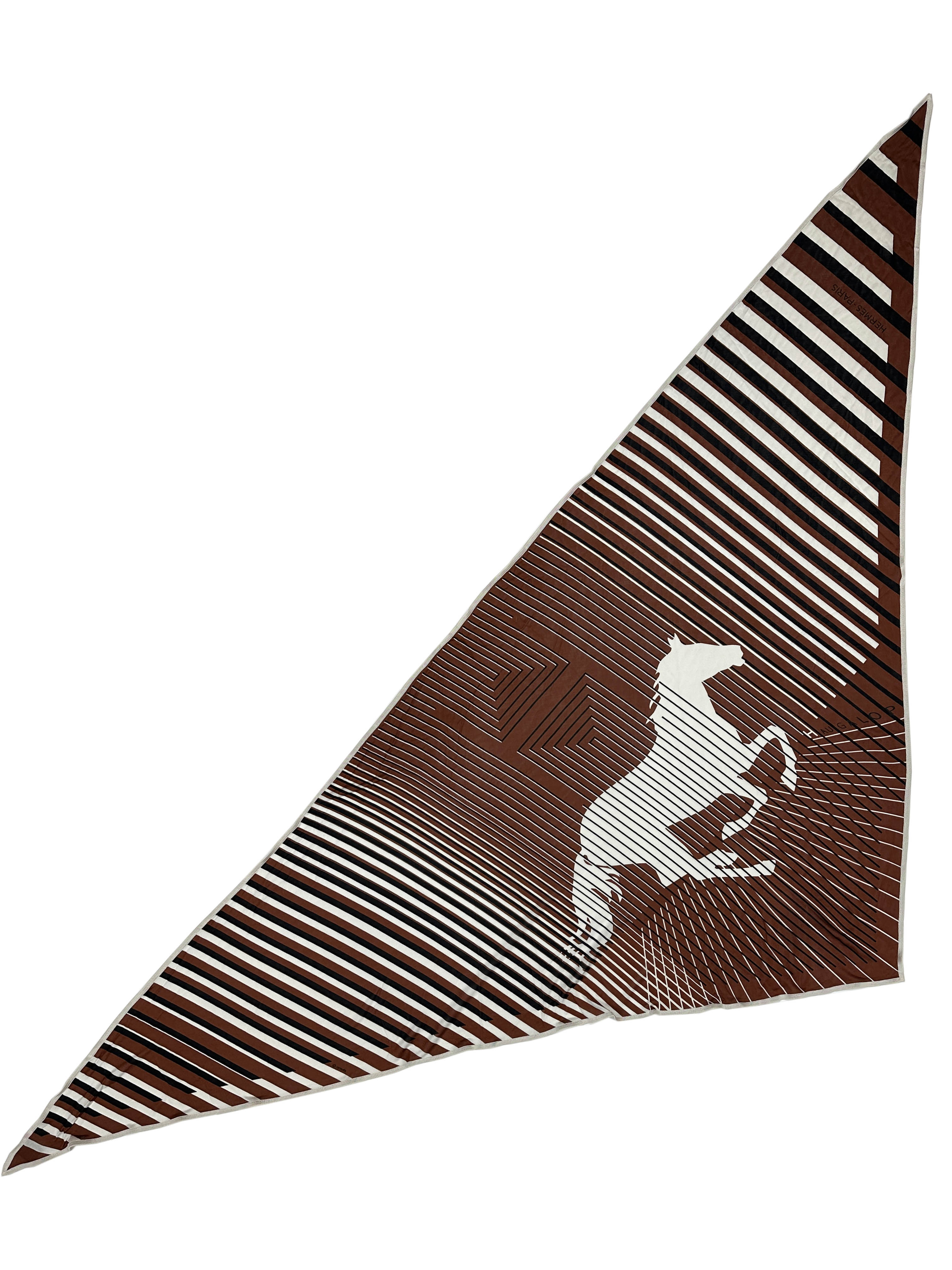 Hermès H au Galop Silk Jersey Triangle