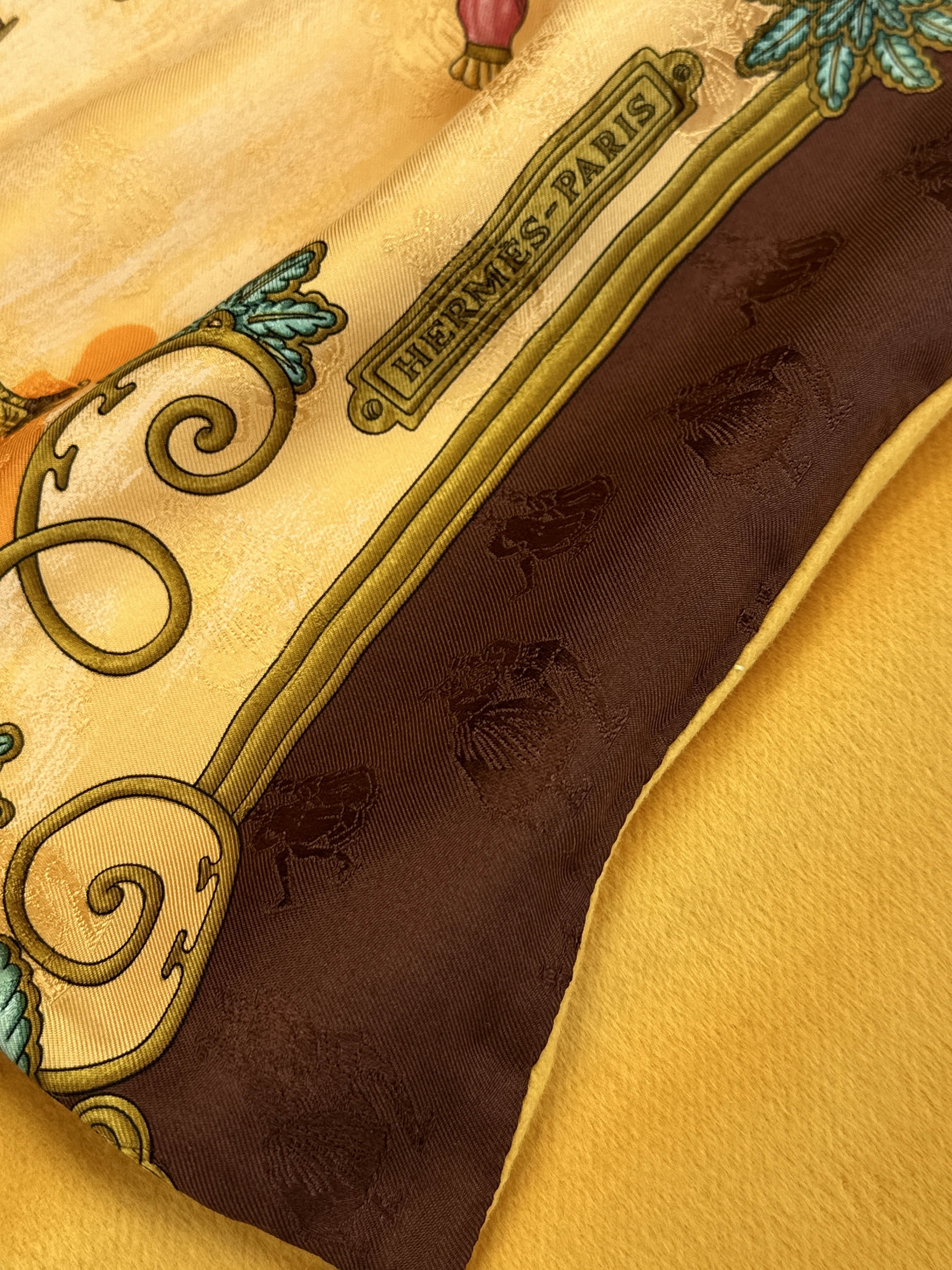 Hermès Joies d'Hiver Jacquard Silk Angora Shawl