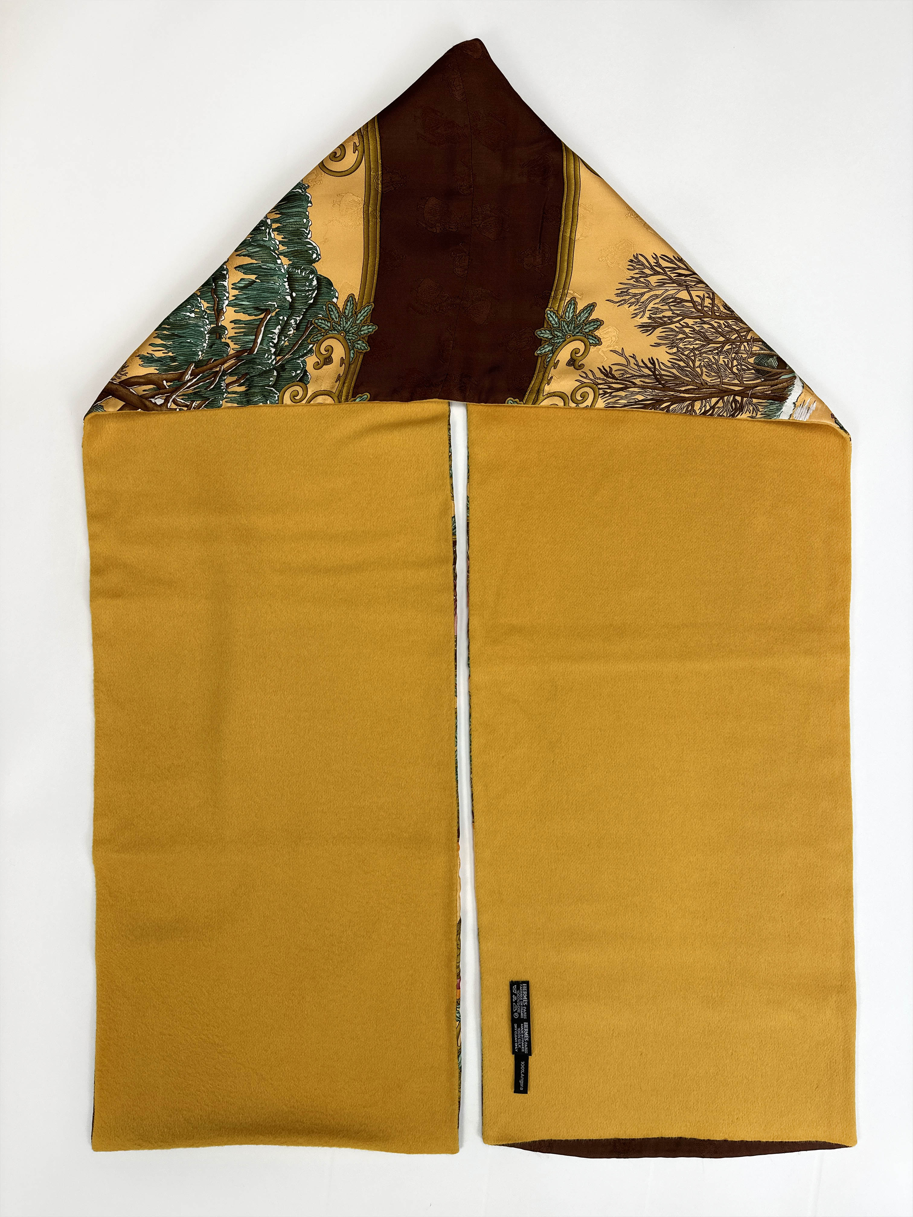 Hermès Joies d'Hiver Jacquard Silk Angora Shawl