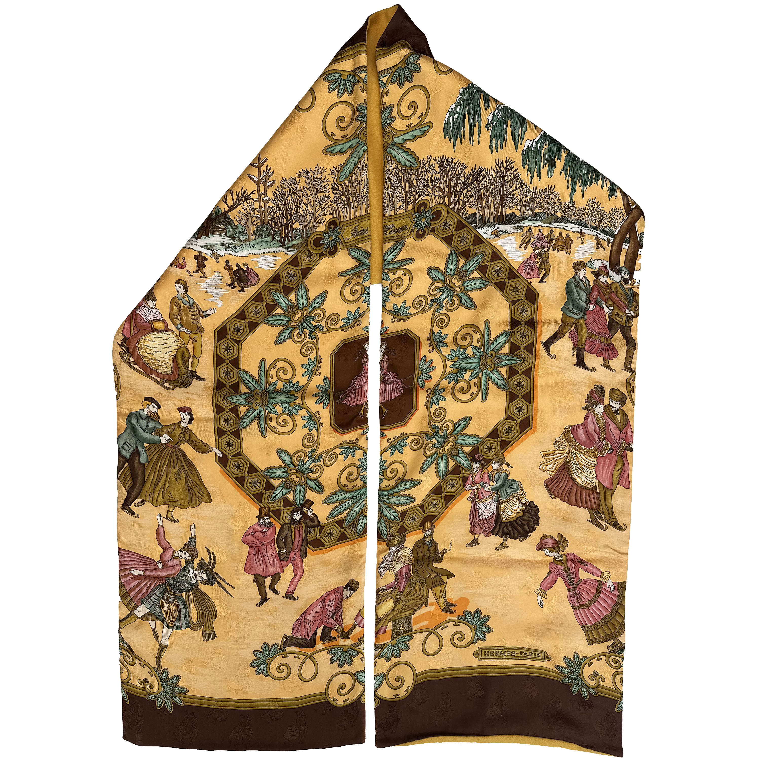 Hermès Joies d'Hiver Jacquard Silk Angora Shawl