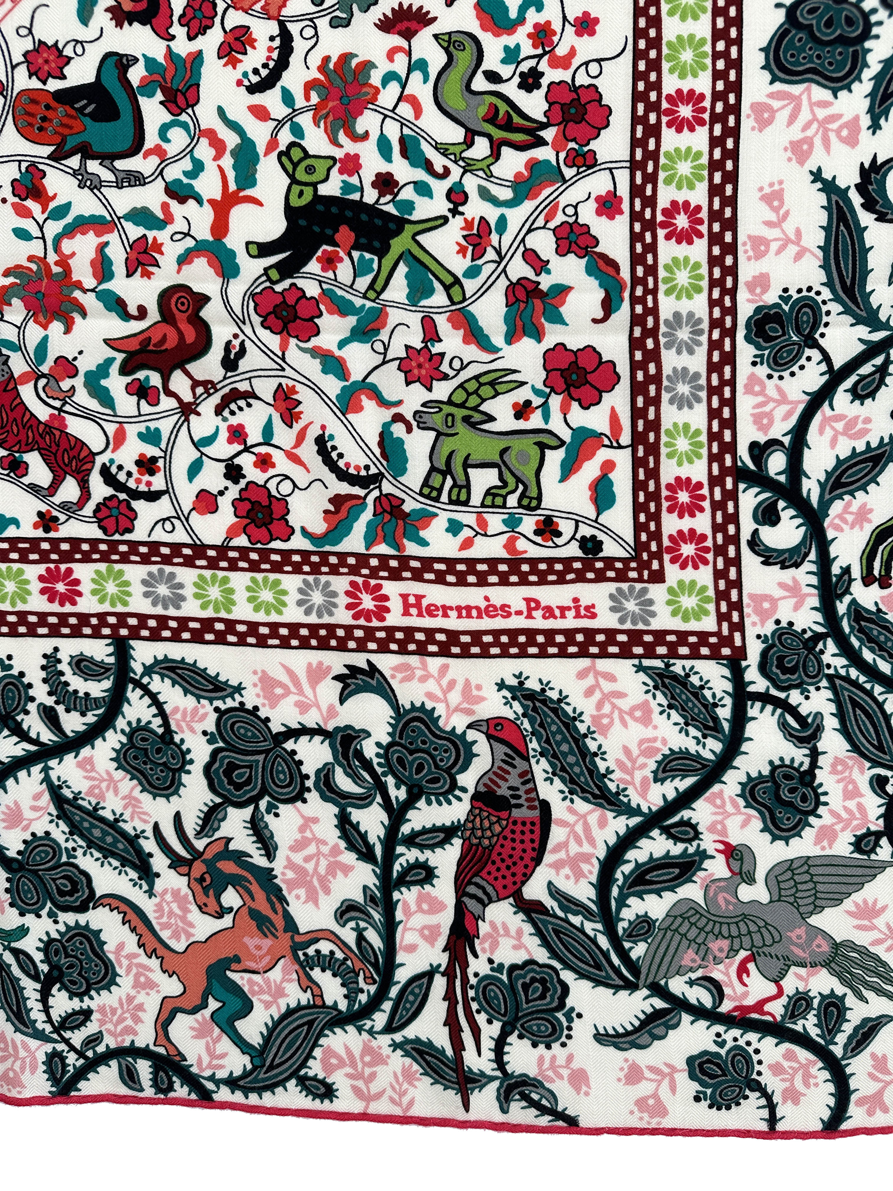 Hermès Jardins de Soie Cashmere Silk 140