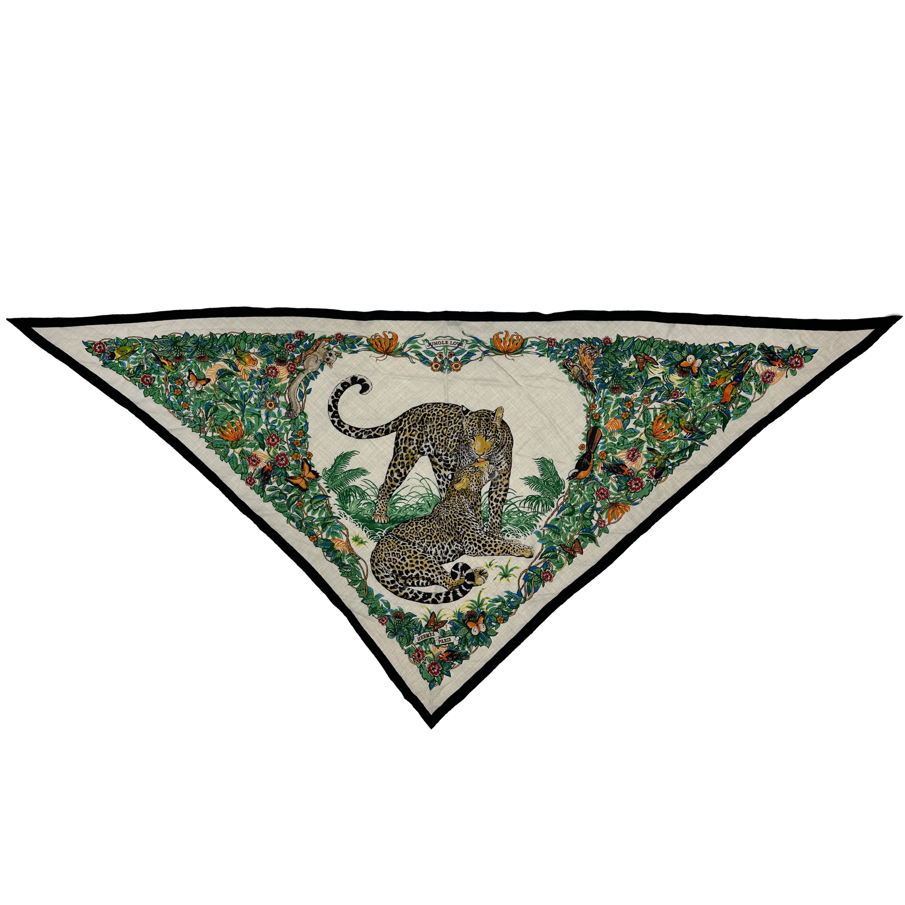Hermès Jungle Love Cashmere Silk Giant Triangle