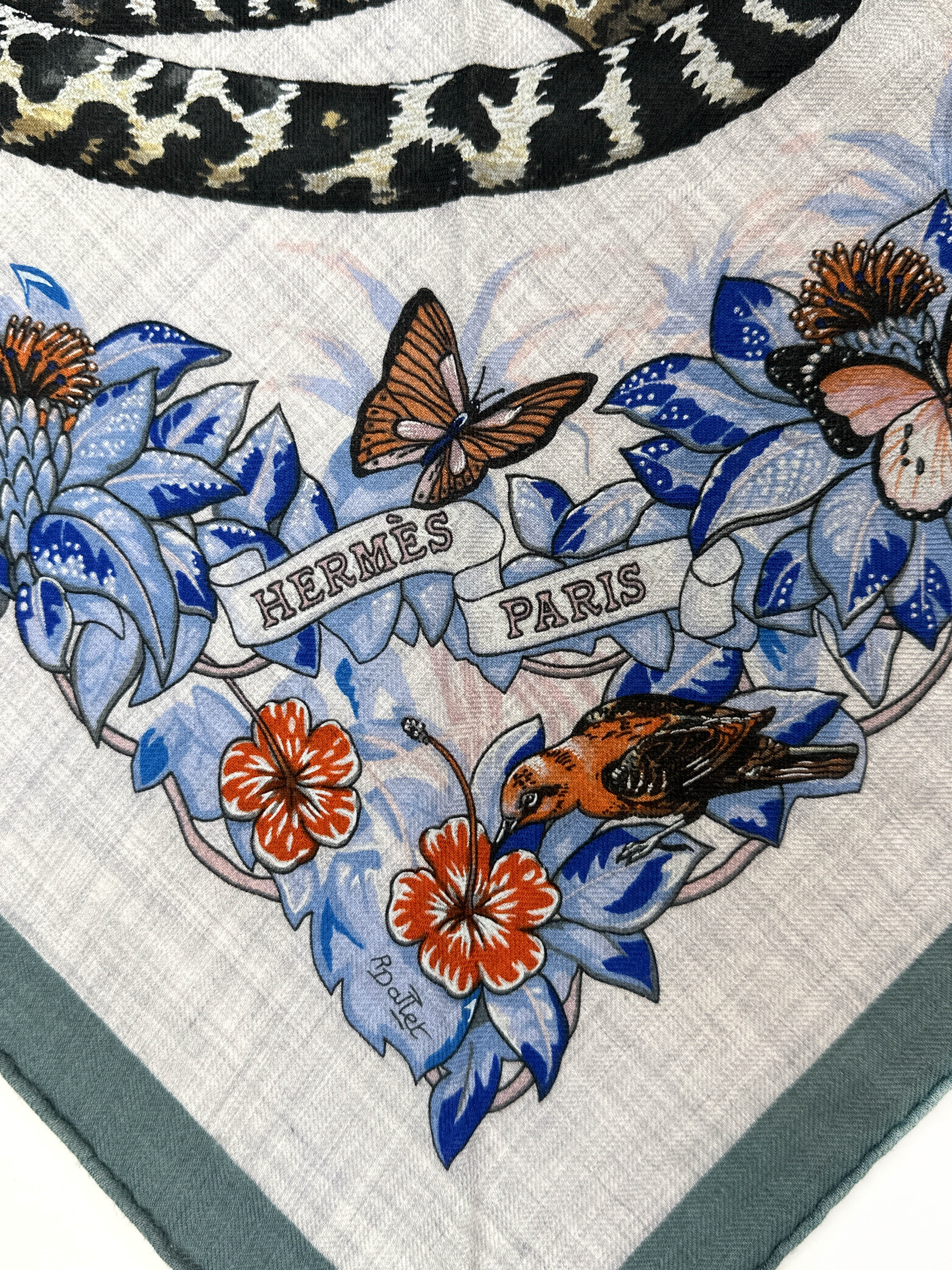 Hermès Jungle Love Cashmere Silk Giant Triangle