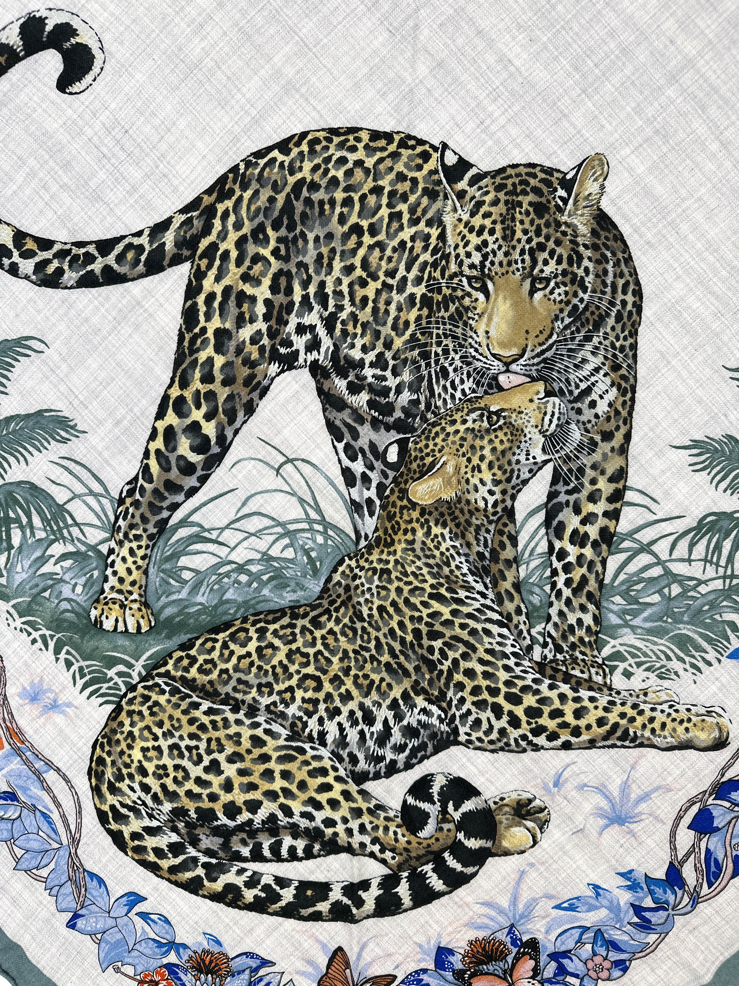 Hermès Jungle Love Cashmere Silk Giant Triangle