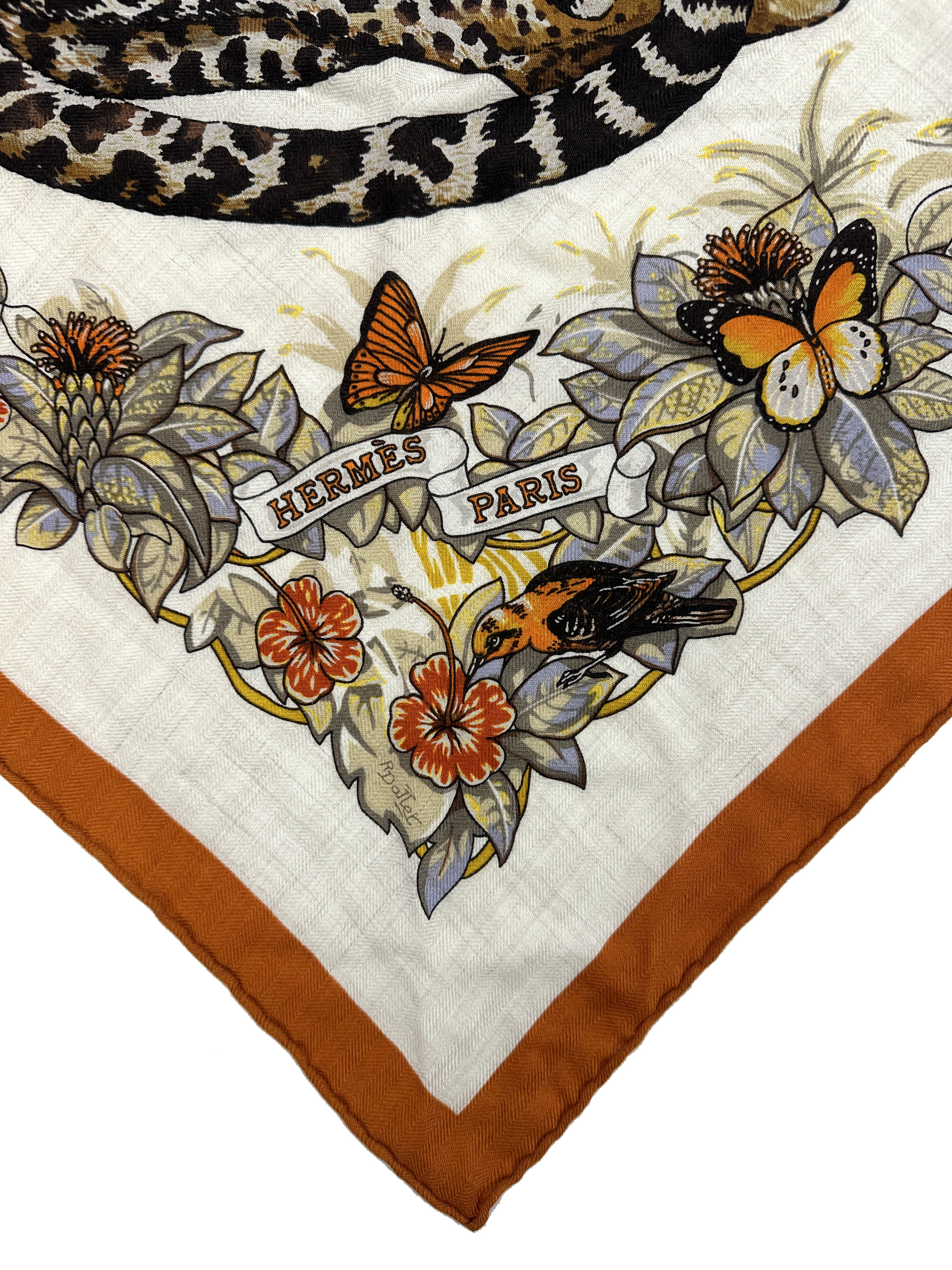 Hermès Jungle Love Cashmere Silk Giant Triangle