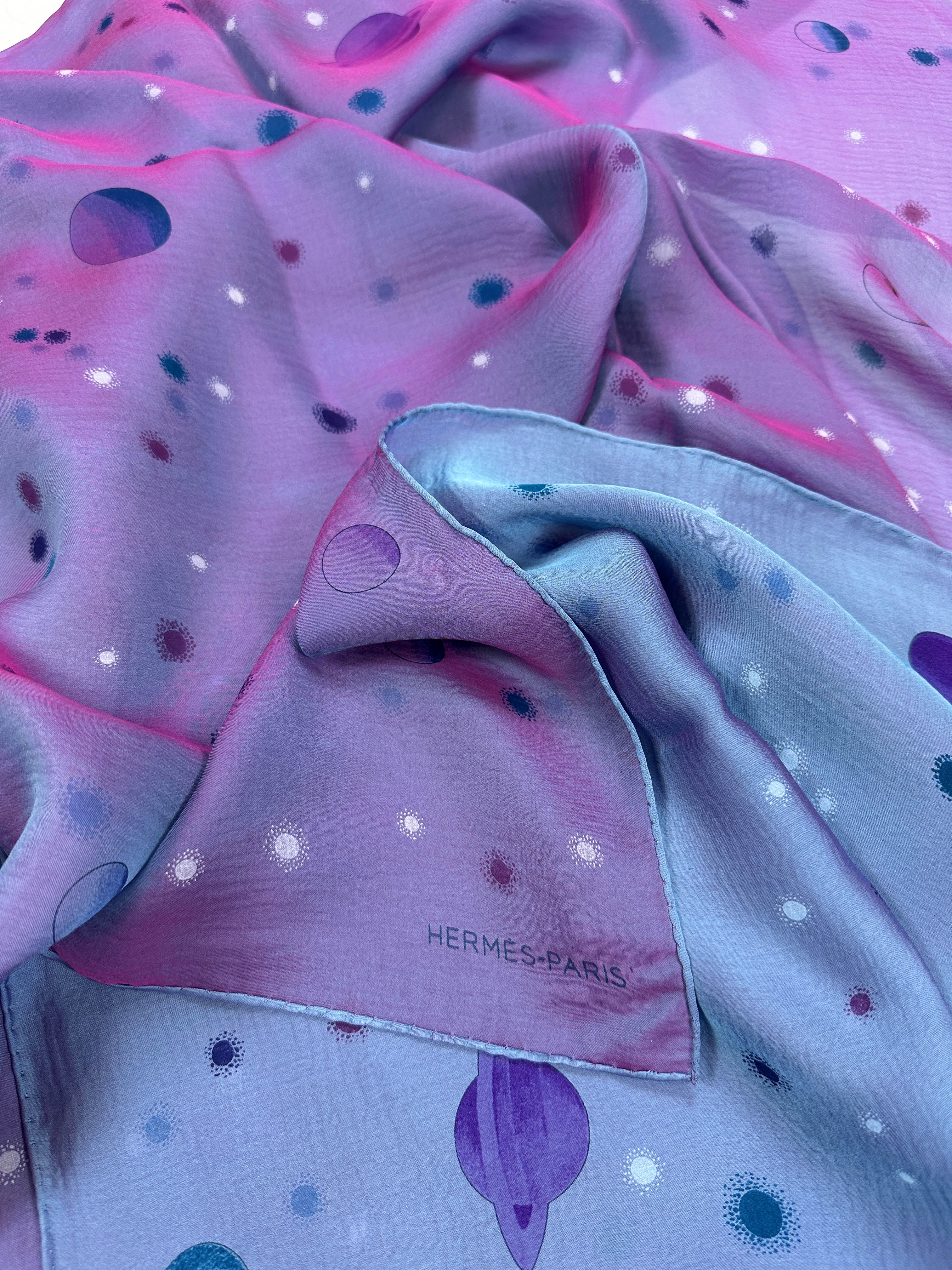 Hermès La Voie Lactée Changeante Mousseline Shawl