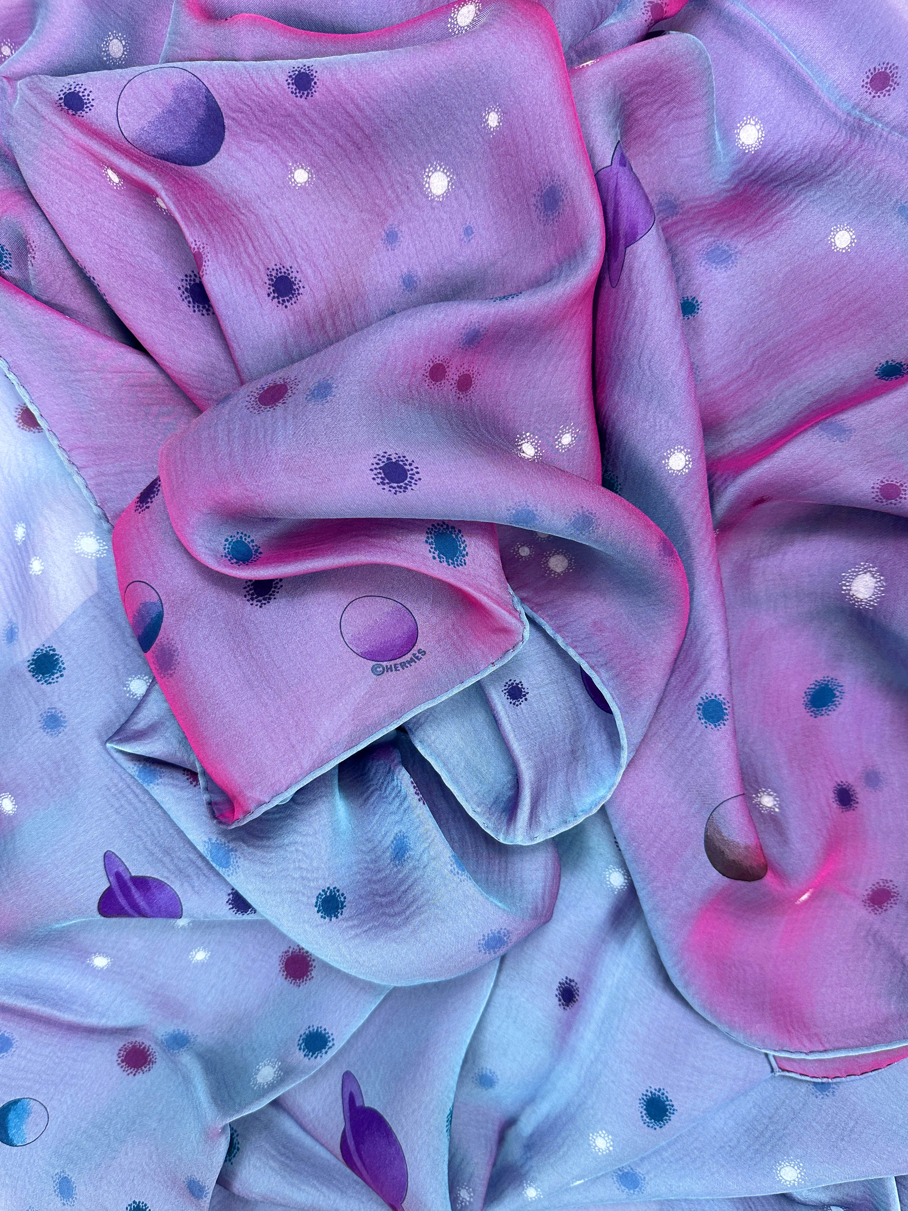 Hermès La Voie Lactée Changeante Mousseline Shawl