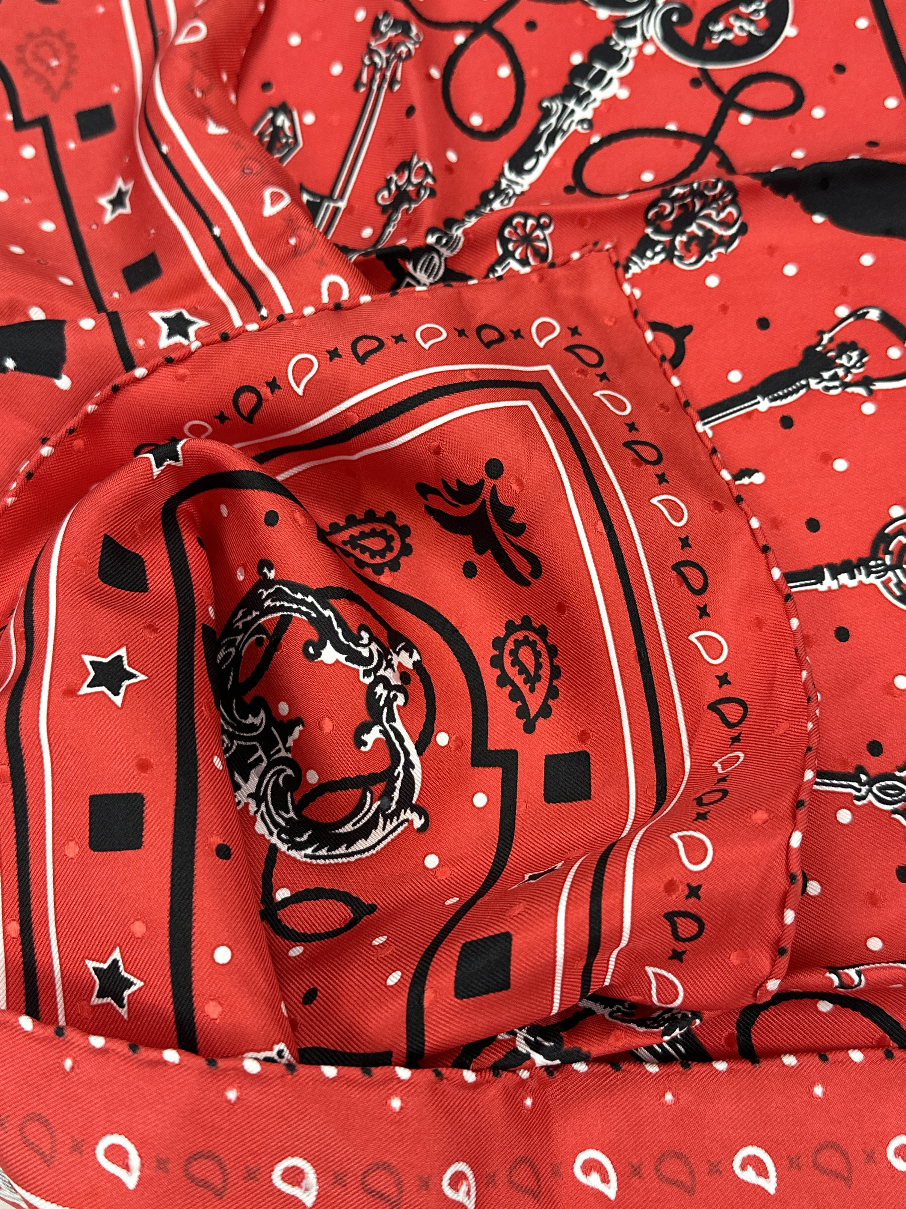 Hermès Les Cles Jacquard Bandana 55