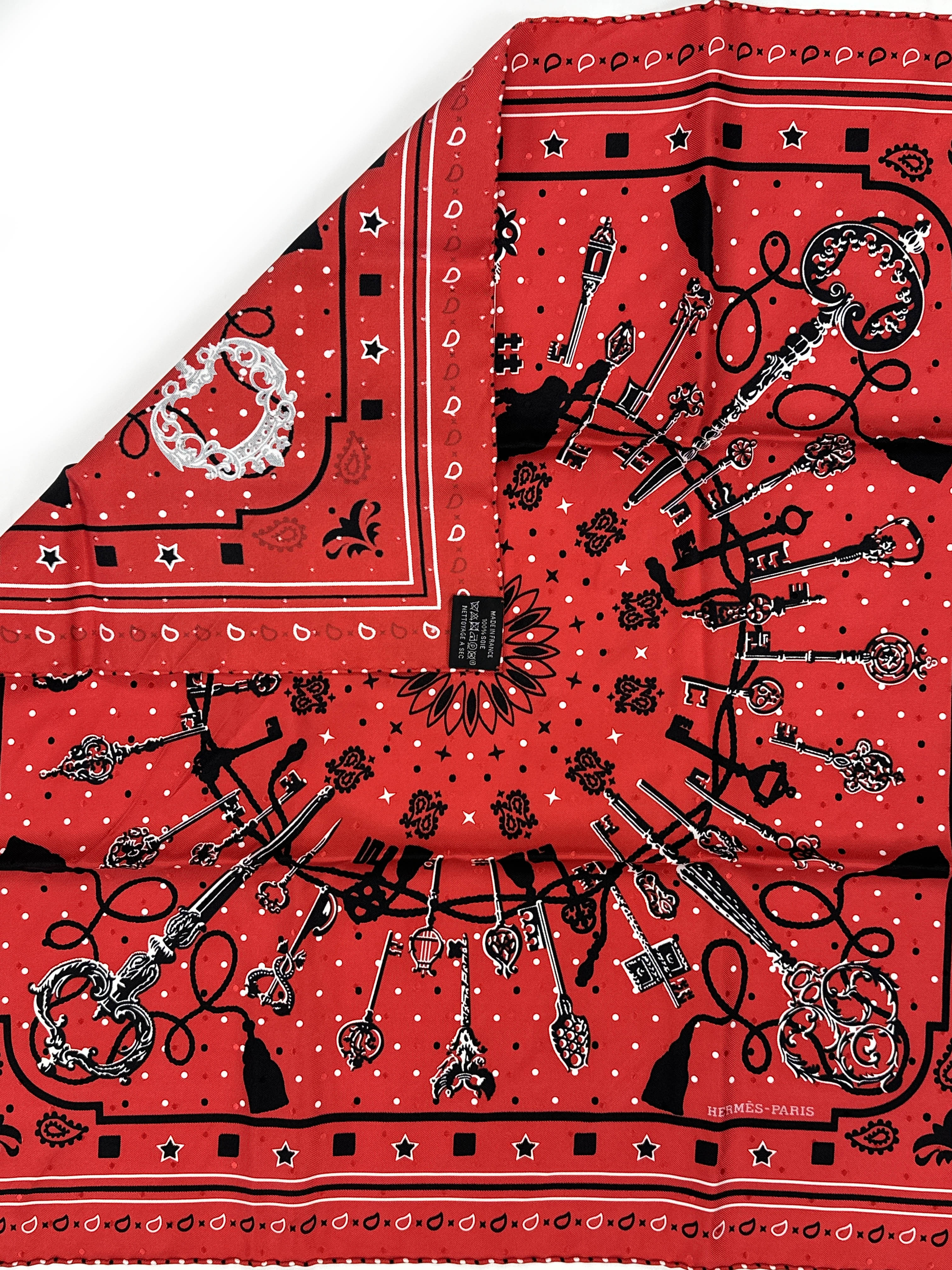 Hermès Les Cles Jacquard Bandana 55