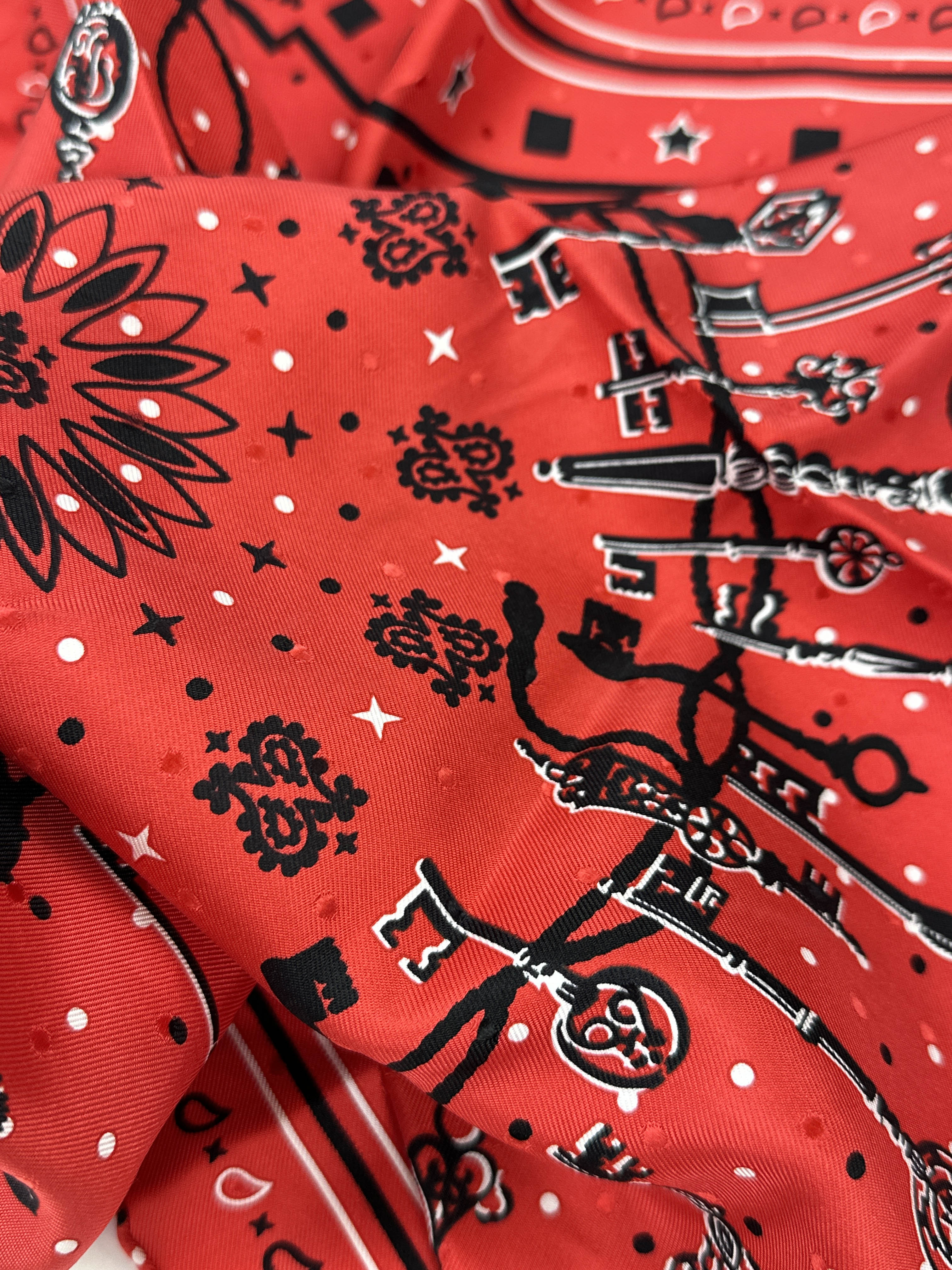 Hermès Les Cles Jacquard Bandana 55