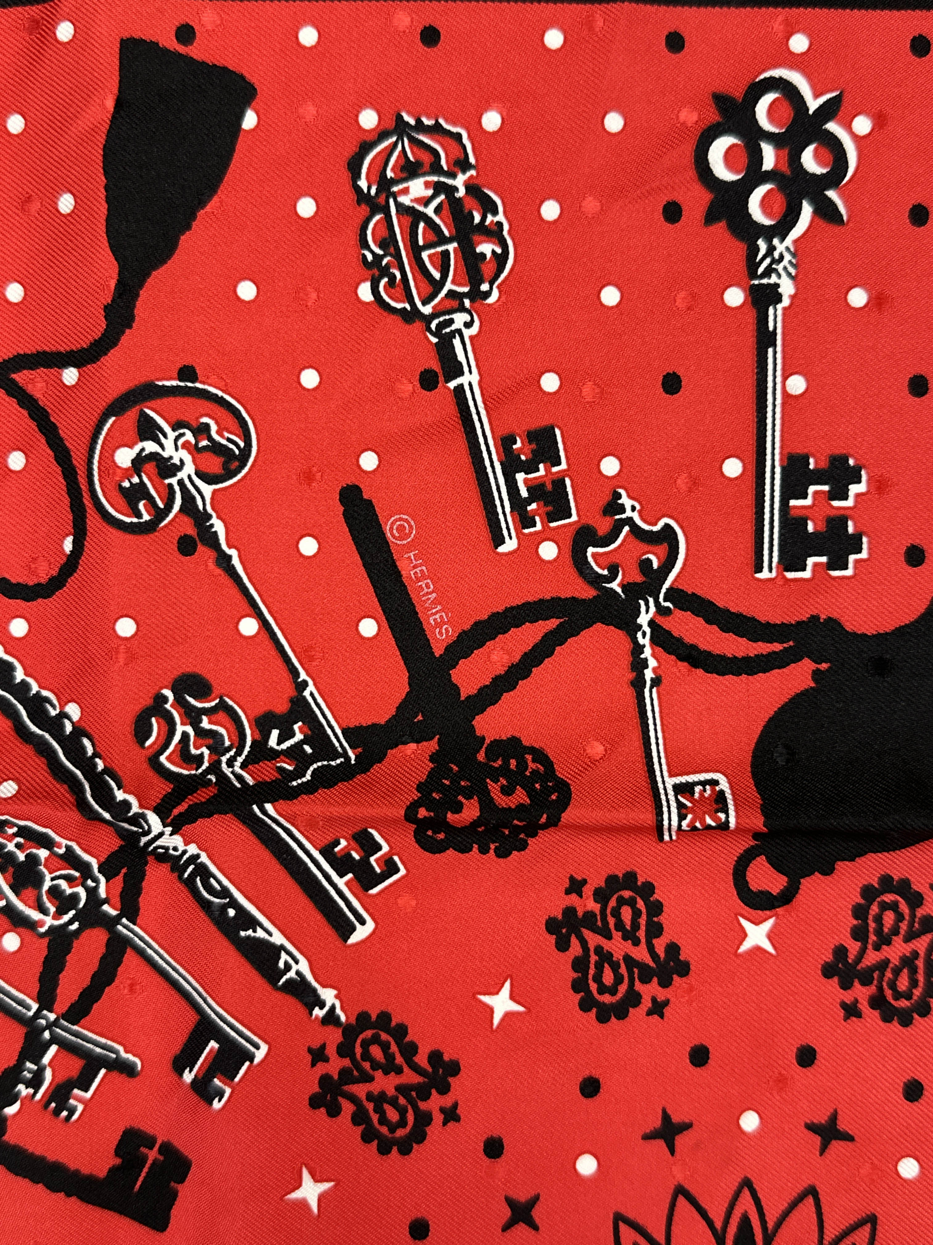 Hermès Les Cles Jacquard Bandana 55