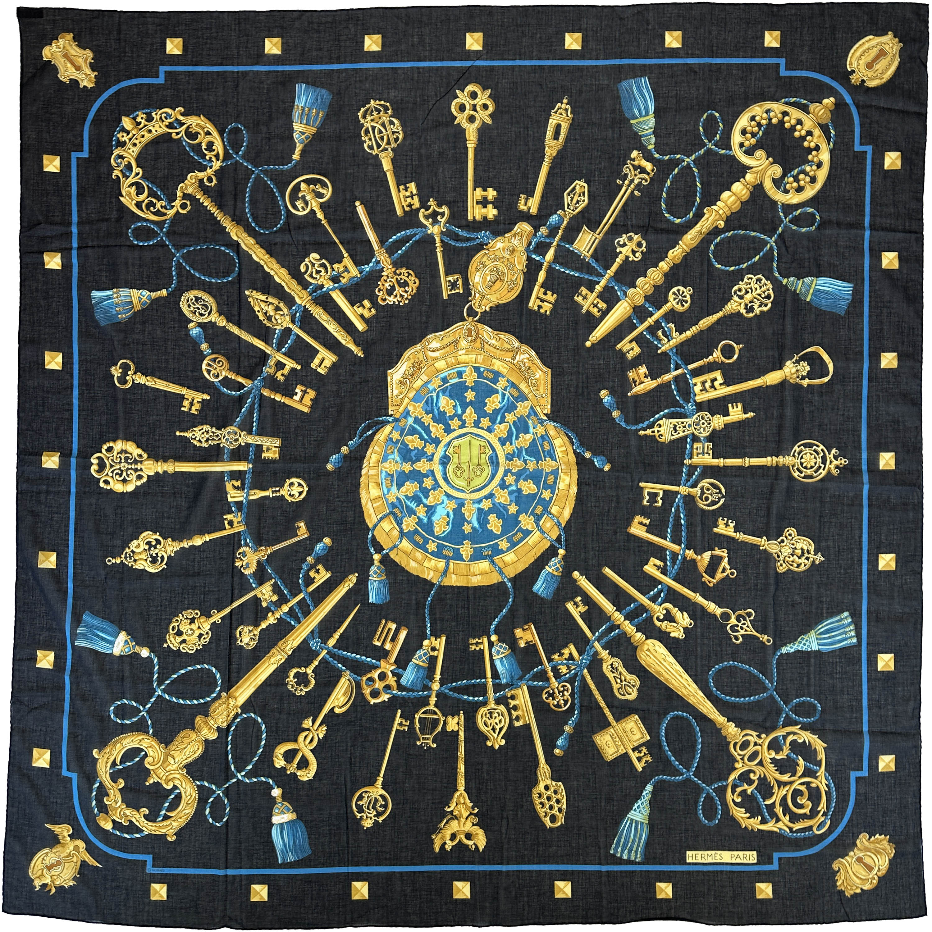 Hermès Les Cles Cotton 140